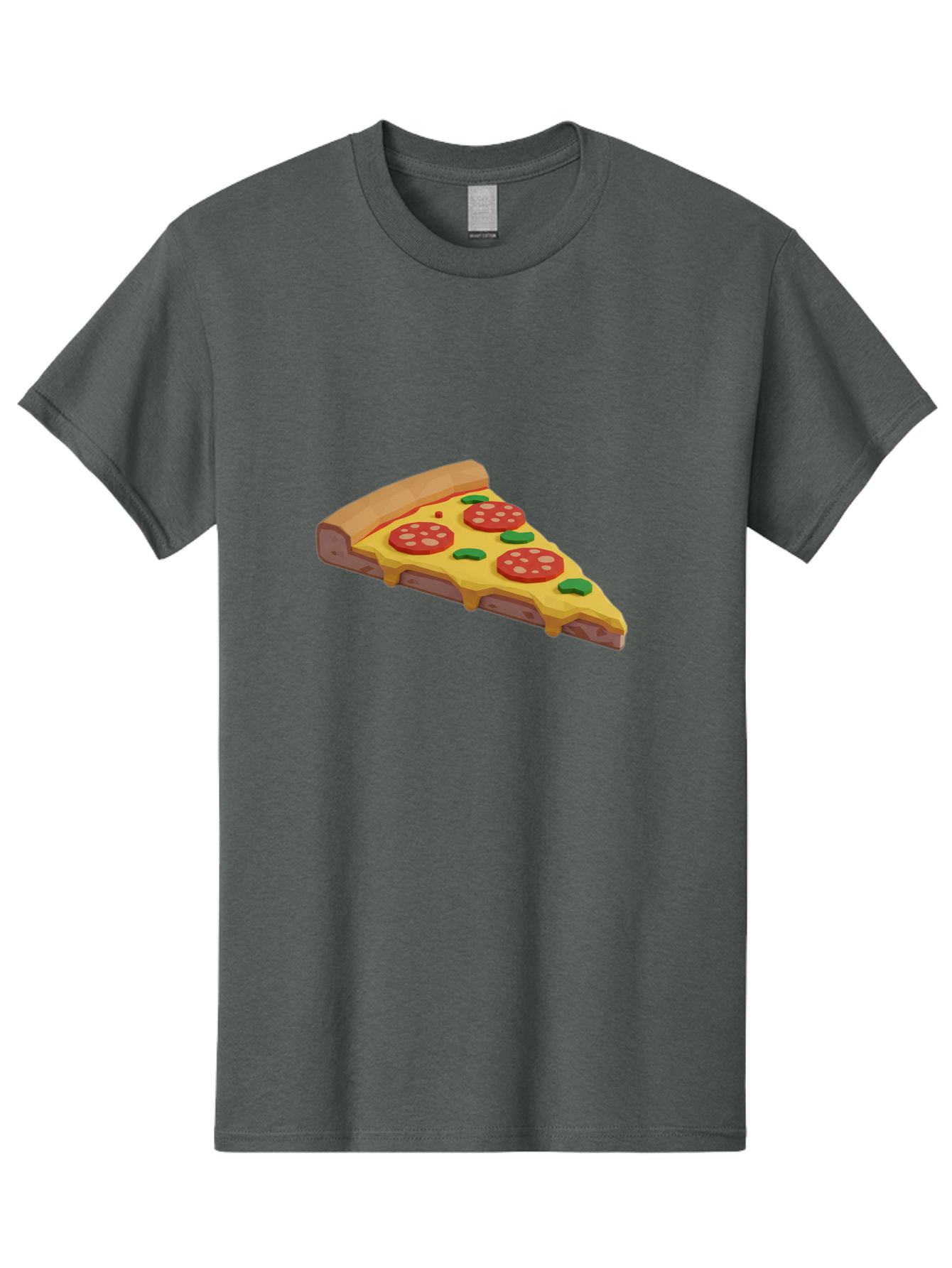 Pizza-Slice-2 Men'S Graphic Tee, 100% Cotton, Comfortable Casual Summer Wear, Machine Washable, Delicious Pizza, Pizza Slice, Cheese, Pepperoni, Basil, Italian Food, Mouth-Watering, Foodie, Tasty, Appetizing, Savory, Hunger, Takeout, Dinner Bac280