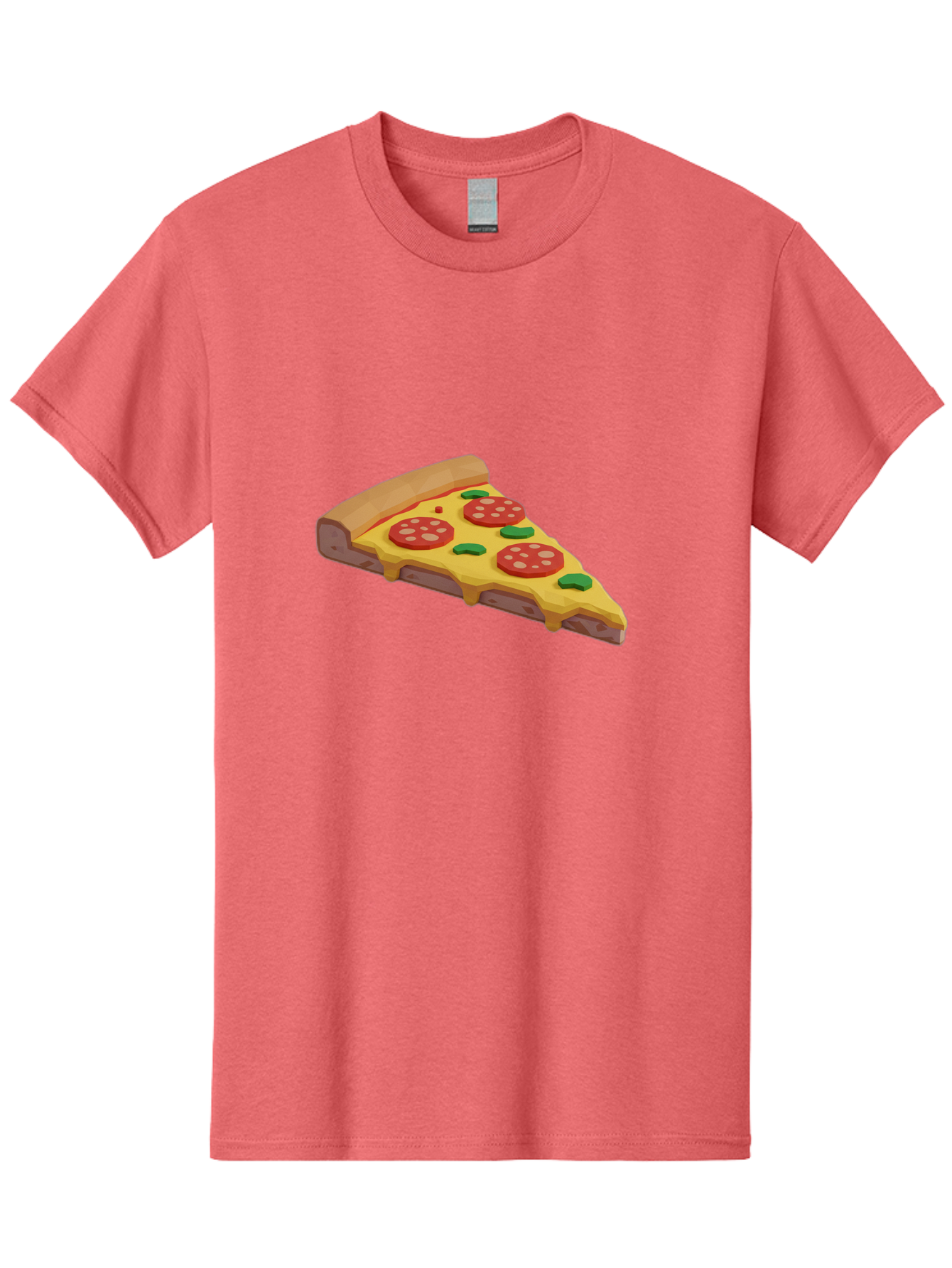 Pizza-Slice-2 Men'S Graphic Tee, 100% Cotton, Comfortable Casual Summer Wear, Machine Washable, Delicious Pizza, Pizza Slice, Cheese, Pepperoni, Basil, Italian Food, Mouth-Watering, Foodie, Tasty, Appetizing, Savory, Hunger, Takeout, Dinner Bac280