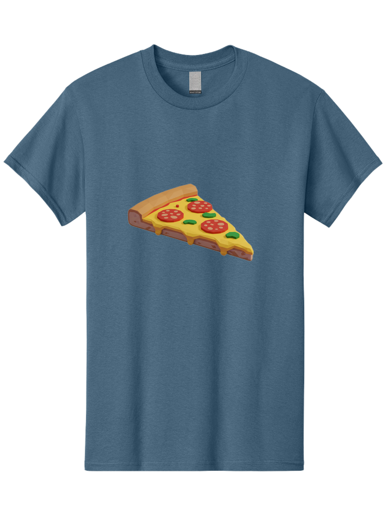 Pizza-Slice-2 Men'S Graphic Tee, 100% Cotton, Comfortable Casual Summer Wear, Machine Washable, Delicious Pizza, Pizza Slice, Cheese, Pepperoni, Basil, Italian Food, Mouth-Watering, Foodie, Tasty, Appetizing, Savory, Hunger, Takeout, Dinner Bac280