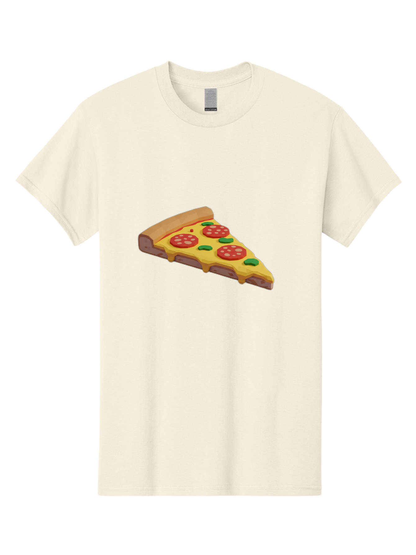 Pizza-Slice-2 Men'S Graphic Tee, 100% Cotton, Comfortable Casual Summer Wear, Machine Washable, Delicious Pizza, Pizza Slice, Cheese, Pepperoni, Basil, Italian Food, Mouth-Watering, Foodie, Tasty, Appetizing, Savory, Hunger, Takeout, Dinner Bac280