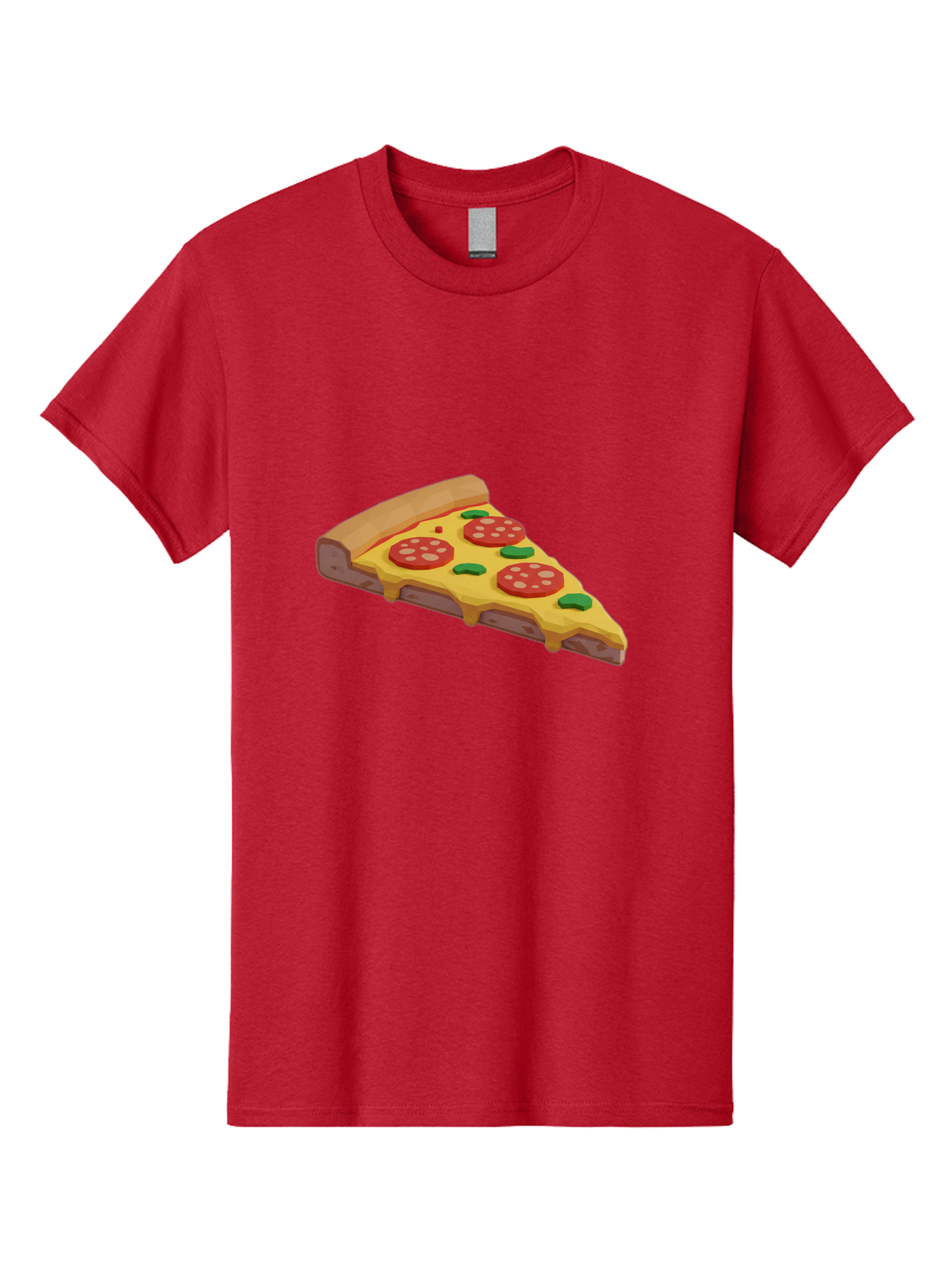 Pizza-Slice-2 Men'S Graphic Tee, 100% Cotton, Comfortable Casual Summer Wear, Machine Washable, Delicious Pizza, Pizza Slice, Cheese, Pepperoni, Basil, Italian Food, Mouth-Watering, Foodie, Tasty, Appetizing, Savory, Hunger, Takeout, Dinner Bac280
