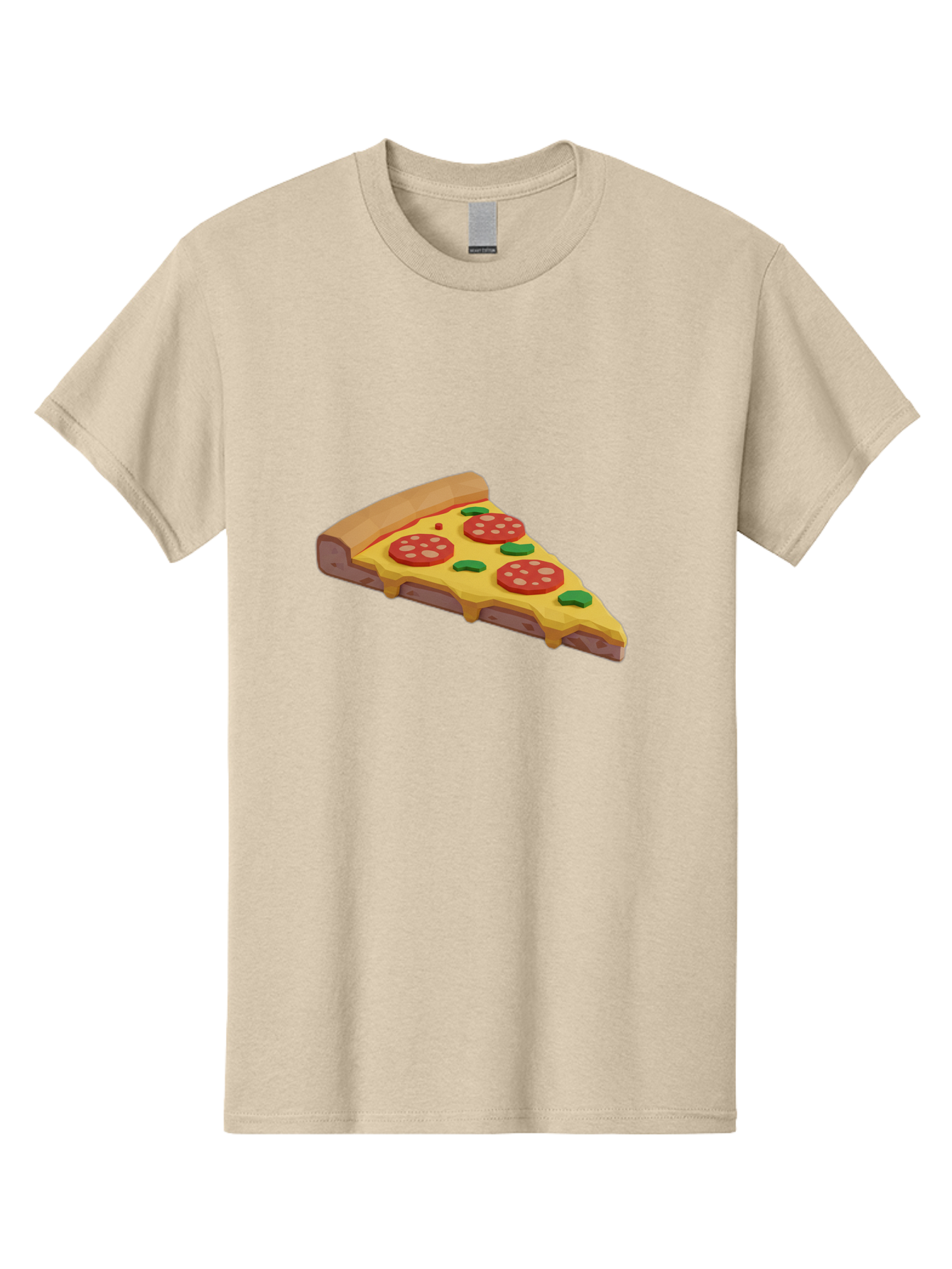 Pizza-Slice-2 Men'S Graphic Tee, 100% Cotton, Comfortable Casual Summer Wear, Machine Washable, Delicious Pizza, Pizza Slice, Cheese, Pepperoni, Basil, Italian Food, Mouth-Watering, Foodie, Tasty, Appetizing, Savory, Hunger, Takeout, Dinner Bac280