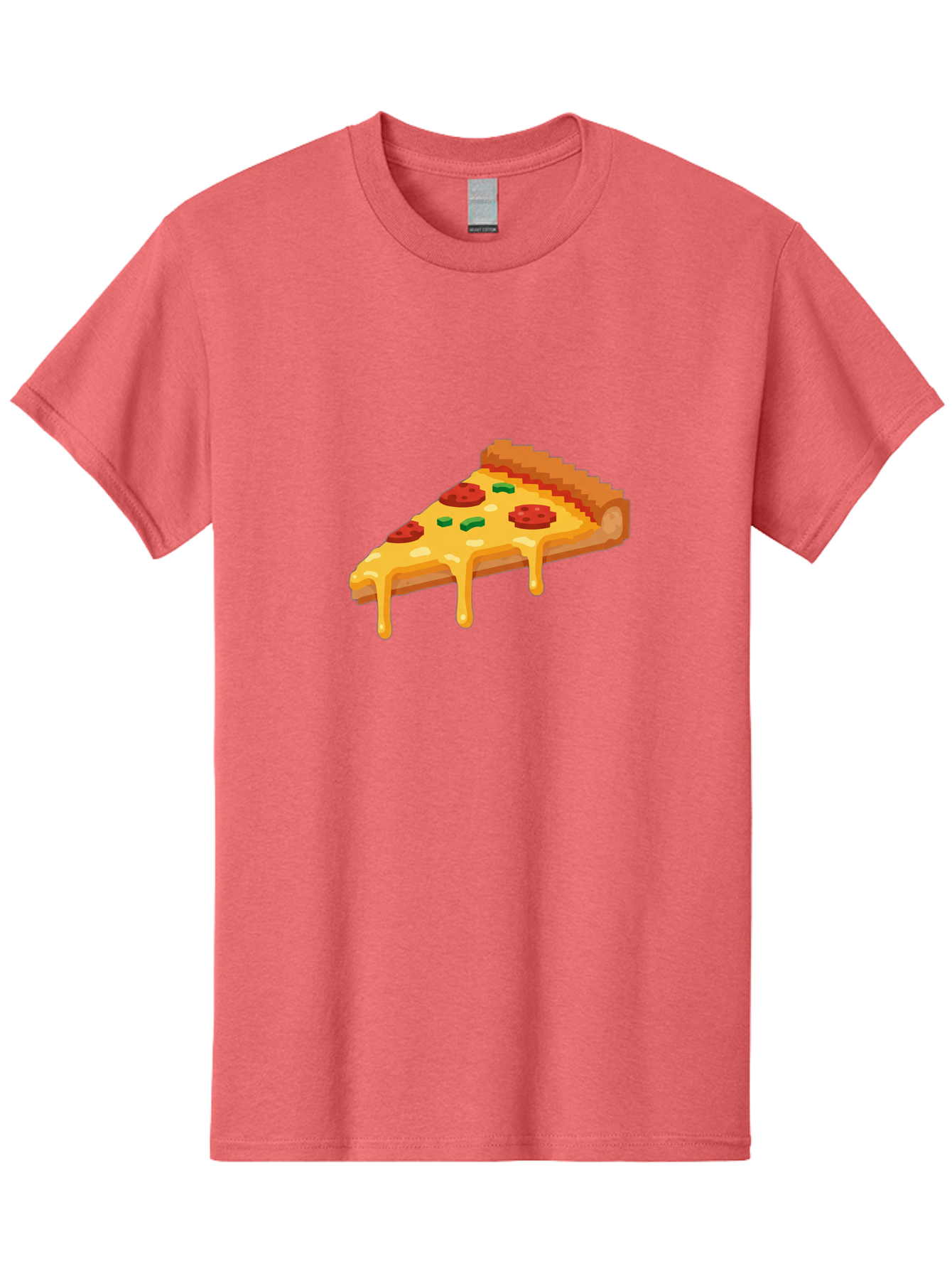 Pizza-Slice-20 Men'S Graphic Tee, 100% Cotton, Comfortable Casual Summer Wear, Machine Washable, Cheesy Pizza, Pepperoni Pizza, Pizza Topping, Melted Cheese, Food Illustration, Cartoon Food, Italian Cuisine, Pizza Slice, Savory Treat, Bac281