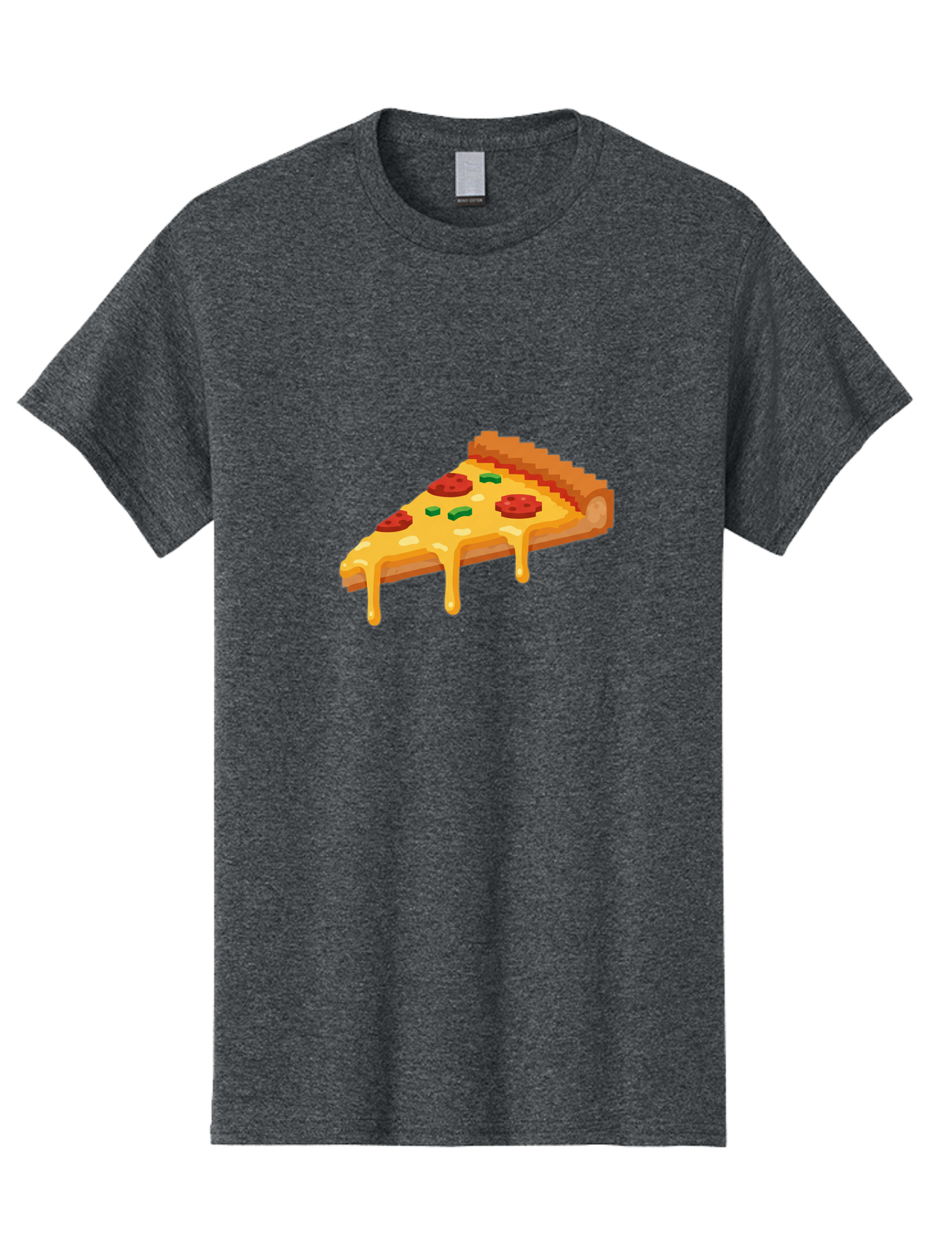 Pizza-Slice-20 Men'S Graphic Tee, 100% Cotton, Comfortable Casual Summer Wear, Machine Washable, Cheesy Pizza, Pepperoni Pizza, Pizza Topping, Melted Cheese, Food Illustration, Cartoon Food, Italian Cuisine, Pizza Slice, Savory Treat, Bac281