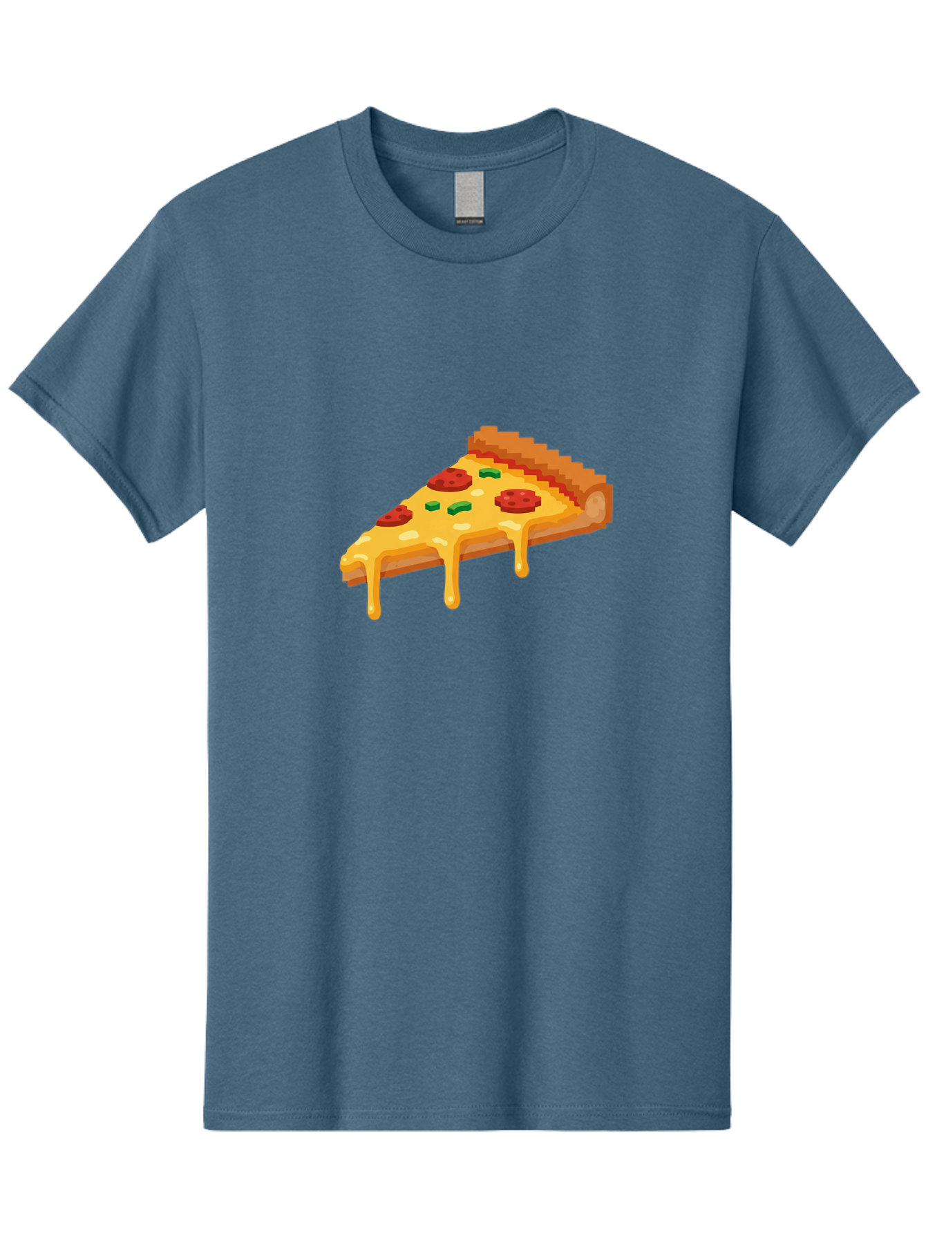 Pizza-Slice-20 Men'S Graphic Tee, 100% Cotton, Comfortable Casual Summer Wear, Machine Washable, Cheesy Pizza, Pepperoni Pizza, Pizza Topping, Melted Cheese, Food Illustration, Cartoon Food, Italian Cuisine, Pizza Slice, Savory Treat, Bac281