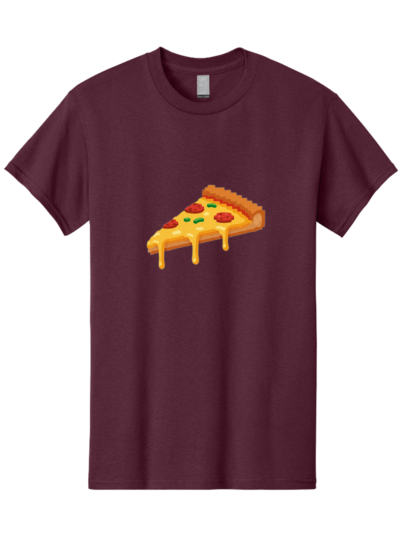 Pizza-Slice-20 Men'S Graphic Tee, 100% Cotton, Comfortable Casual Summer Wear, Machine Washable, Cheesy Pizza, Pepperoni Pizza, Pizza Topping, Melted Cheese, Food Illustration, Cartoon Food, Italian Cuisine, Pizza Slice, Savory Treat, Bac281