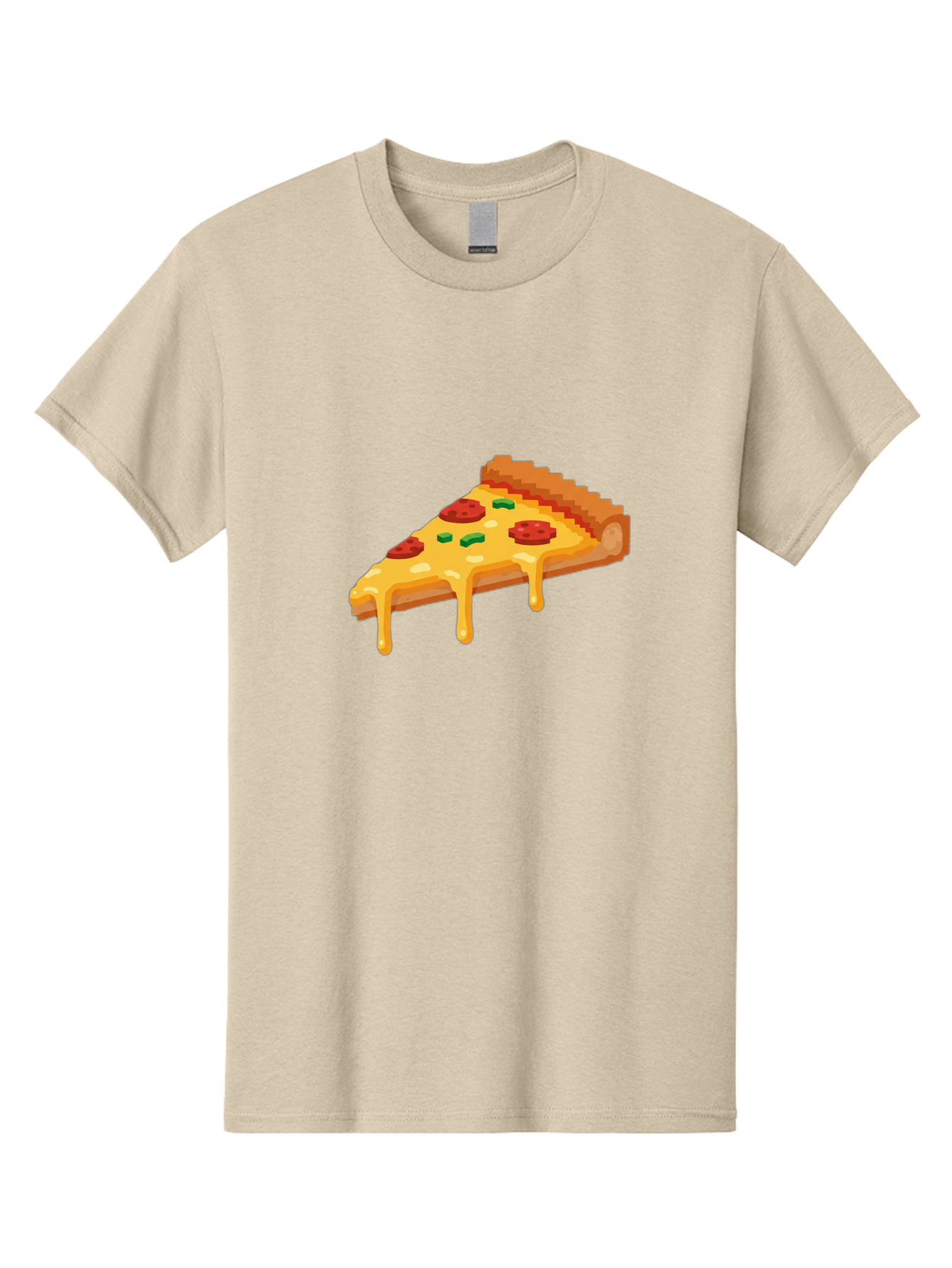 Pizza-Slice-20 Men'S Graphic Tee, 100% Cotton, Comfortable Casual Summer Wear, Machine Washable, Cheesy Pizza, Pepperoni Pizza, Pizza Topping, Melted Cheese, Food Illustration, Cartoon Food, Italian Cuisine, Pizza Slice, Savory Treat, Bac281