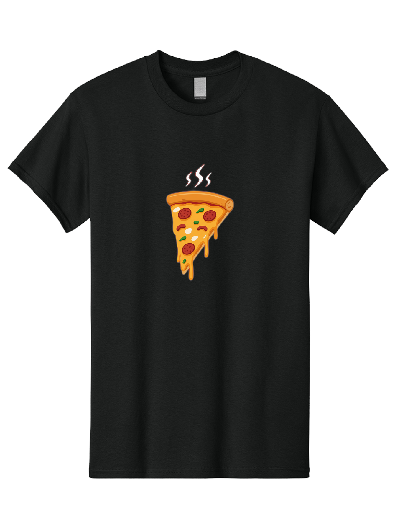 Pizza-Slice-22 Men'S Graphic Tee, 100% Cotton, Comfortable Casual Summer Wear, Machine Washable, Pepperoni Pizza, Melted Cheese, Gooey Goodness, Savory Delight, Hot Pizza, Cheesy Pizza Slice, Delicious Toppings, Italian Food, Pizza Love, Bac283