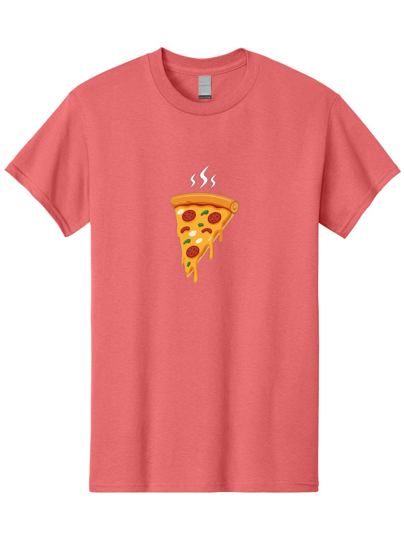 Pizza-Slice-22 Men'S Graphic Tee, 100% Cotton, Comfortable Casual Summer Wear, Machine Washable, Pepperoni Pizza, Melted Cheese, Gooey Goodness, Savory Delight, Hot Pizza, Cheesy Pizza Slice, Delicious Toppings, Italian Food, Pizza Love, Bac283