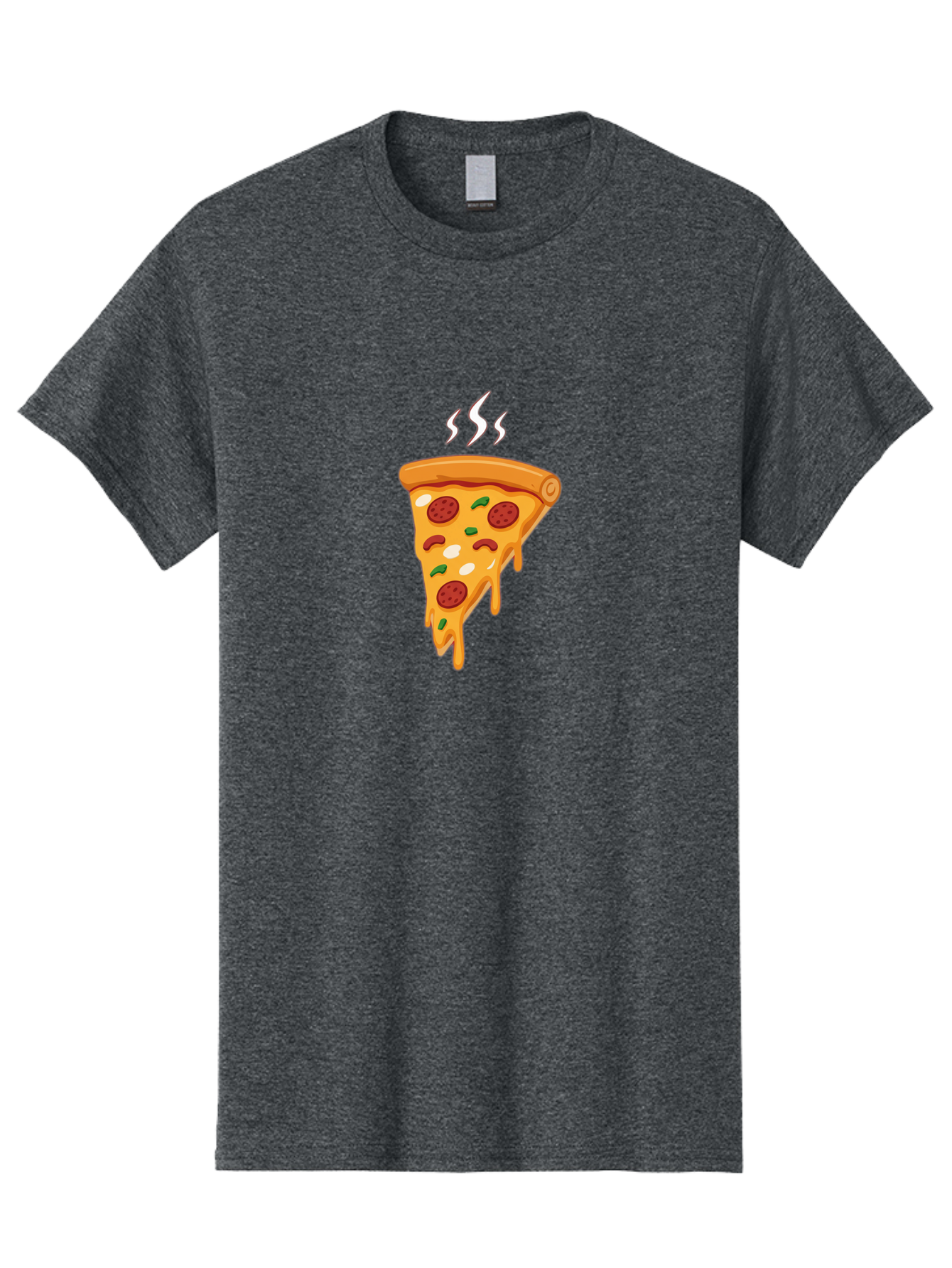Pizza-Slice-22 Men'S Graphic Tee, 100% Cotton, Comfortable Casual Summer Wear, Machine Washable, Pepperoni Pizza, Melted Cheese, Gooey Goodness, Savory Delight, Hot Pizza, Cheesy Pizza Slice, Delicious Toppings, Italian Food, Pizza Love, Bac283