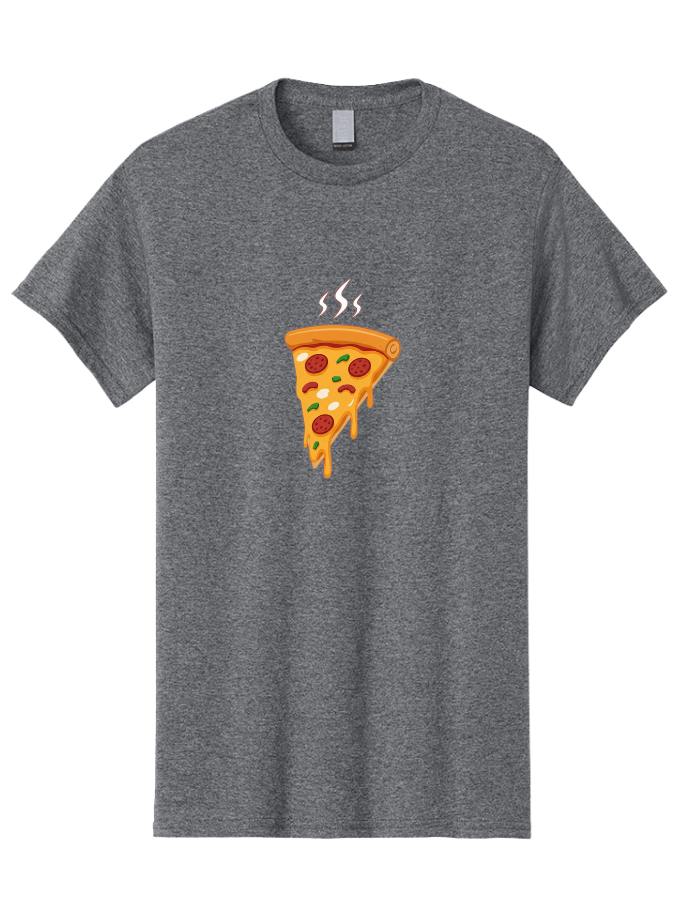 Pizza-Slice-22 Men'S Graphic Tee, 100% Cotton, Comfortable Casual Summer Wear, Machine Washable, Pepperoni Pizza, Melted Cheese, Gooey Goodness, Savory Delight, Hot Pizza, Cheesy Pizza Slice, Delicious Toppings, Italian Food, Pizza Love, Bac283