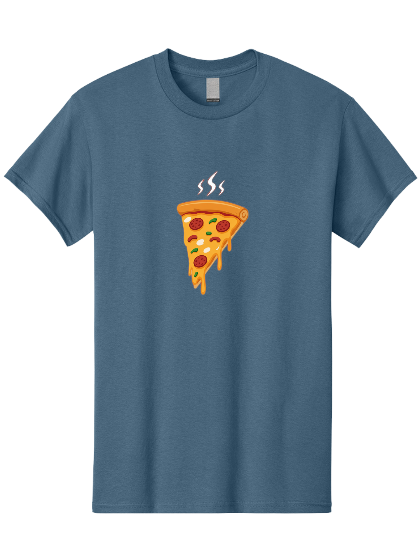 Pizza-Slice-22 Men'S Graphic Tee, 100% Cotton, Comfortable Casual Summer Wear, Machine Washable, Pepperoni Pizza, Melted Cheese, Gooey Goodness, Savory Delight, Hot Pizza, Cheesy Pizza Slice, Delicious Toppings, Italian Food, Pizza Love, Bac283