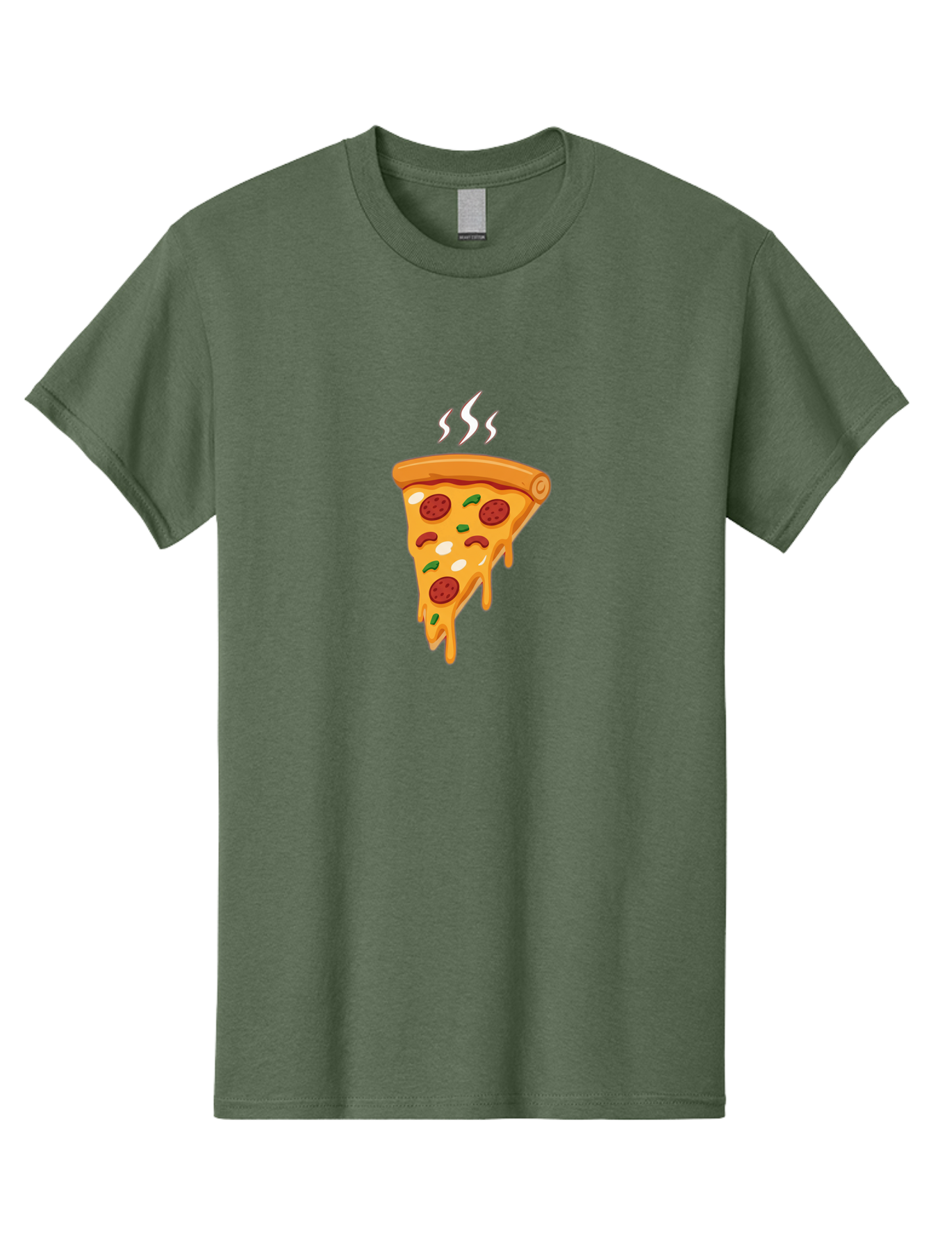 Pizza-Slice-22 Men'S Graphic Tee, 100% Cotton, Comfortable Casual Summer Wear, Machine Washable, Pepperoni Pizza, Melted Cheese, Gooey Goodness, Savory Delight, Hot Pizza, Cheesy Pizza Slice, Delicious Toppings, Italian Food, Pizza Love, Bac283