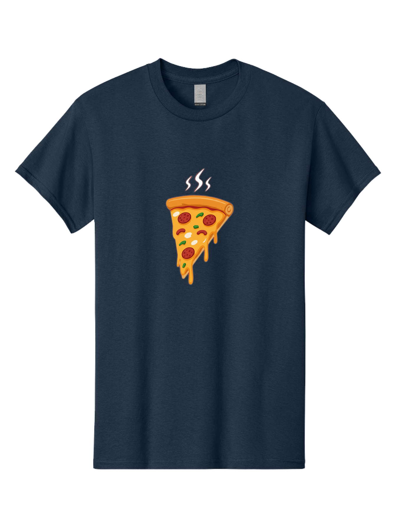 Pizza-Slice-22 Men'S Graphic Tee, 100% Cotton, Comfortable Casual Summer Wear, Machine Washable, Pepperoni Pizza, Melted Cheese, Gooey Goodness, Savory Delight, Hot Pizza, Cheesy Pizza Slice, Delicious Toppings, Italian Food, Pizza Love, Bac283
