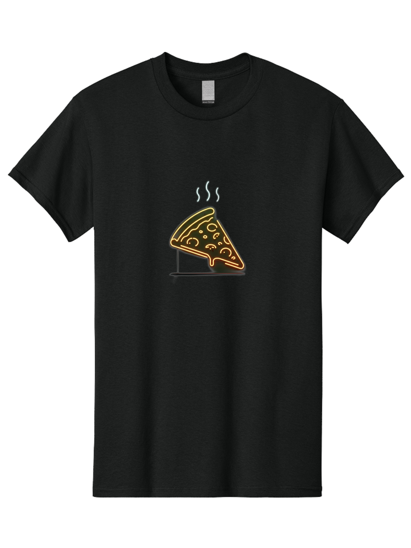 Pizza-Slice-24 Men'S Graphic Tee, 100% Cotton, Comfortable Casual Summer Wear, Machine Washable, Pizza Slice, Delicious Food, Italian Cuisine, Hot Meal, Melted Cheese, Savory Toppings, Crispy Crust, Appetizing, Hungry, Foodie Bac285