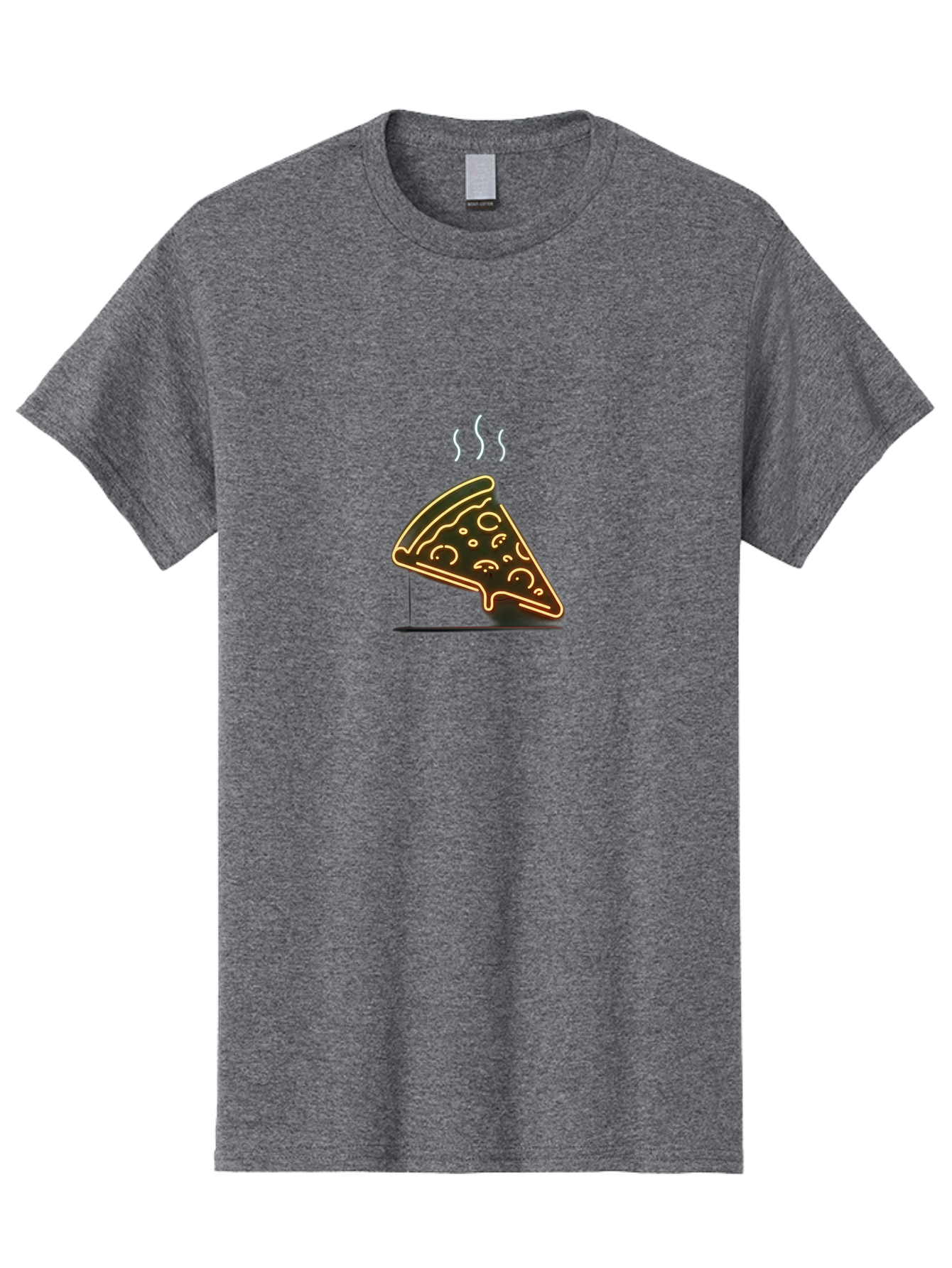 Pizza-Slice-24 Men'S Graphic Tee, 100% Cotton, Comfortable Casual Summer Wear, Machine Washable, Pizza Slice, Delicious Food, Italian Cuisine, Hot Meal, Melted Cheese, Savory Toppings, Crispy Crust, Appetizing, Hungry, Foodie Bac285