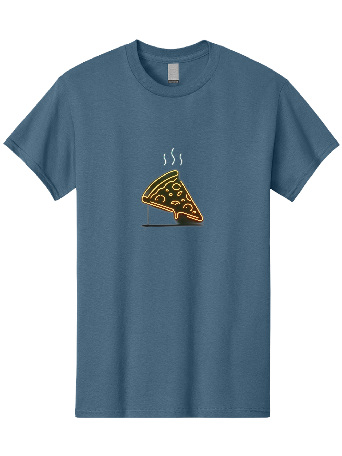 Pizza-Slice-24 Men'S Graphic Tee, 100% Cotton, Comfortable Casual Summer Wear, Machine Washable, Pizza Slice, Delicious Food, Italian Cuisine, Hot Meal, Melted Cheese, Savory Toppings, Crispy Crust, Appetizing, Hungry, Foodie Bac285
