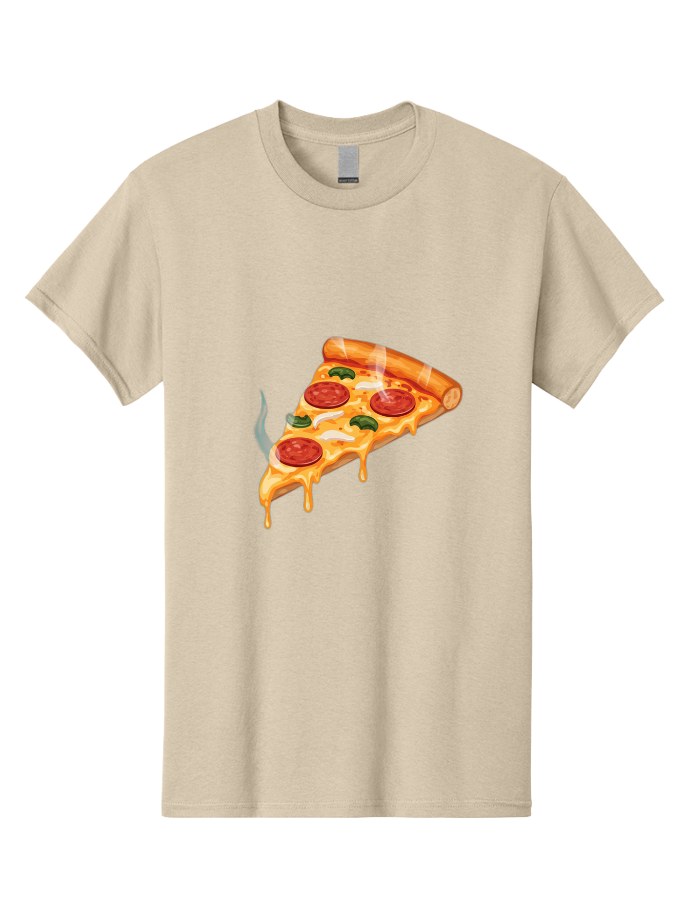 Pizza-Slice-26 Men'S Graphic Tee, 100% Cotton, Comfortable Casual Summer Wear, Machine Washable, Pepperoni Pizza Slice, Melting Cheese, Hot Pizza, Delicious Meal, Italian Food, Tasty Treat, Savory Flavors, Gooey Cheese, Pepperoni Slices Bac287
