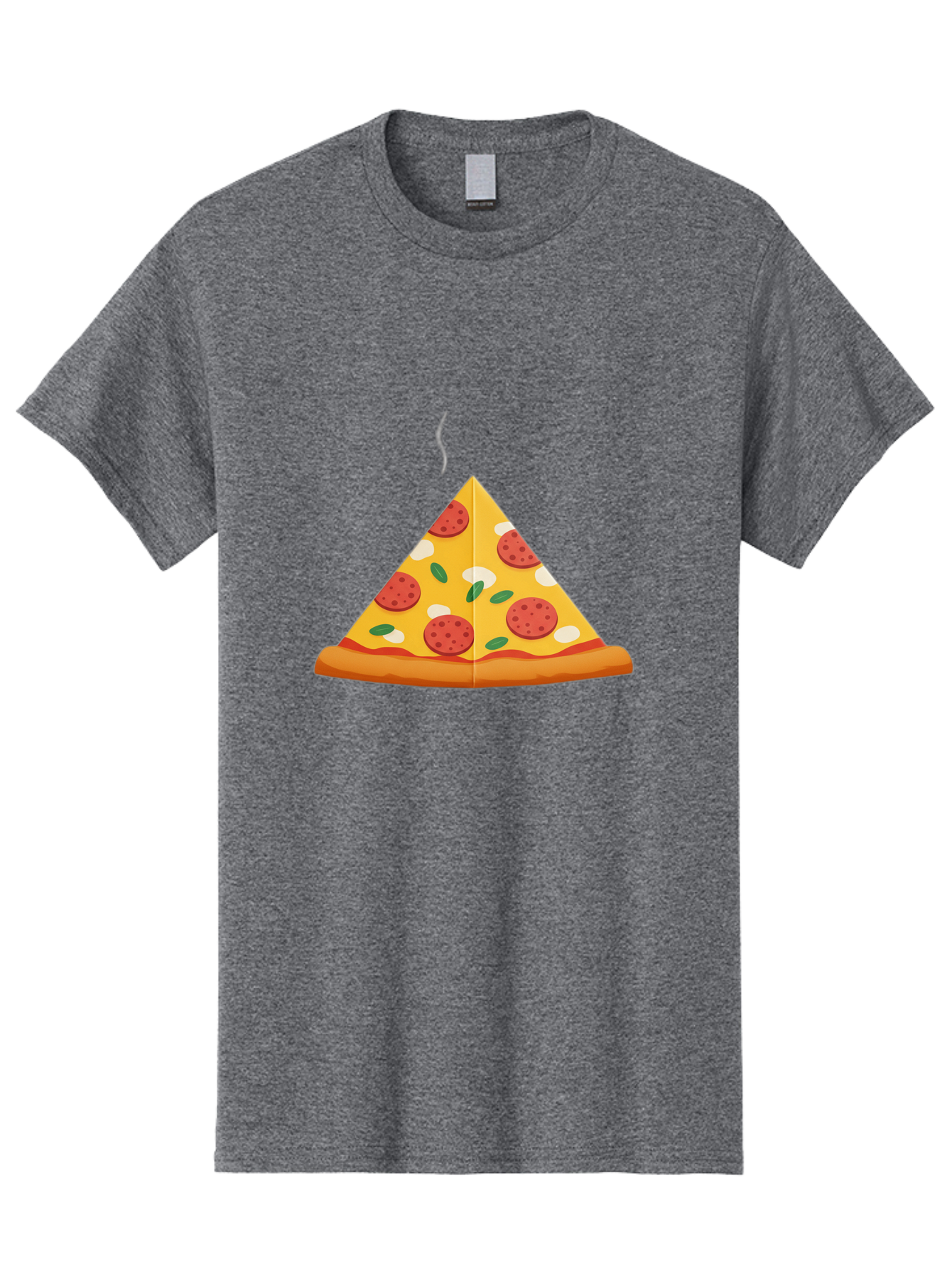 Pizza-Slice-27 Men'S Graphic Tee, 100% Cotton, Comfortable Casual Summer Wear, Machine Washable, Pepperoni Pizza Slice, Hot Pizza, Pepperoni, Mozzarella Cheese, Green Olives, Baked Pizza, Italian Food, Savory Treat, Cheesy Goodness, Bac288