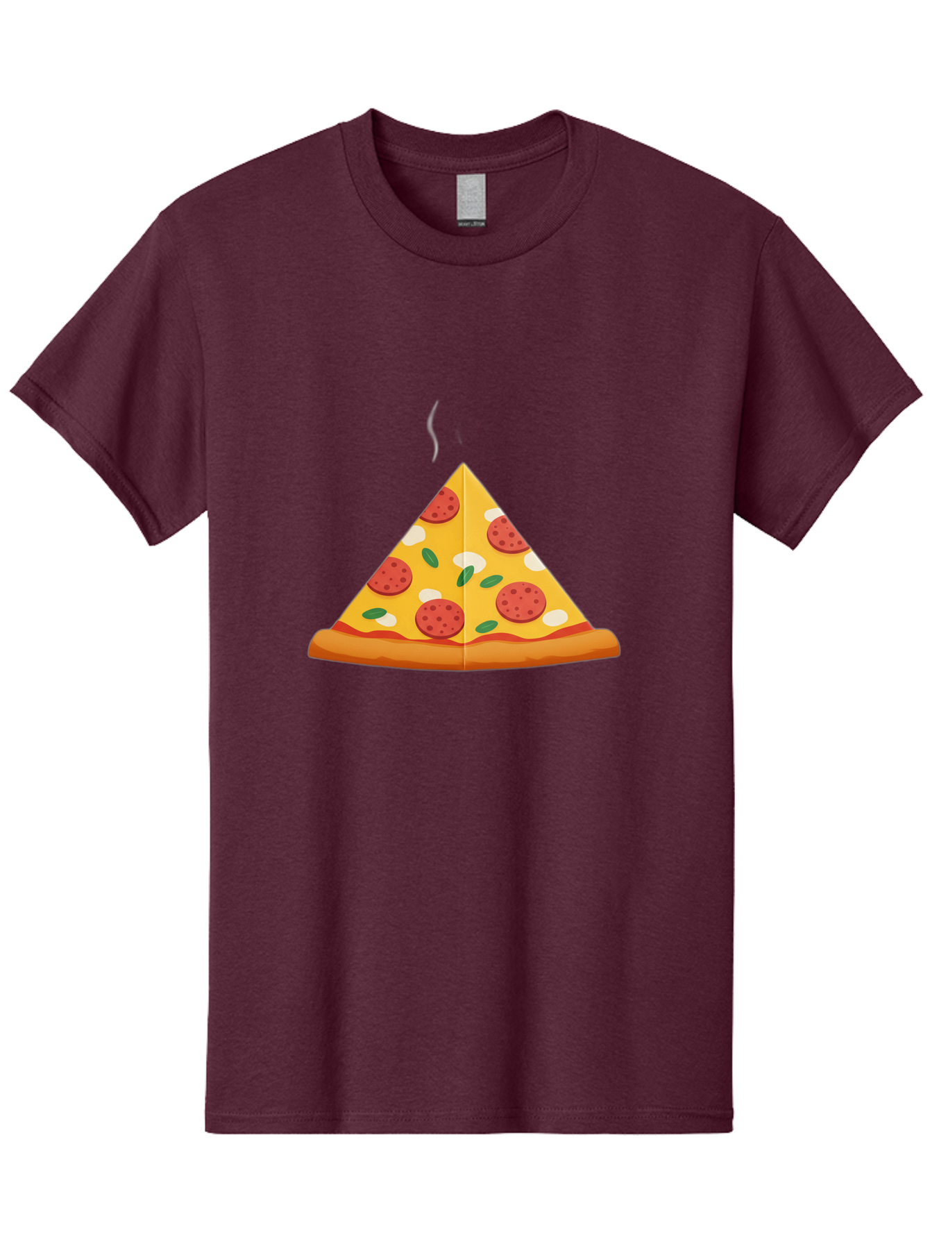 Pizza-Slice-27 Men'S Graphic Tee, 100% Cotton, Comfortable Casual Summer Wear, Machine Washable, Pepperoni Pizza Slice, Hot Pizza, Pepperoni, Mozzarella Cheese, Green Olives, Baked Pizza, Italian Food, Savory Treat, Cheesy Goodness, Bac288