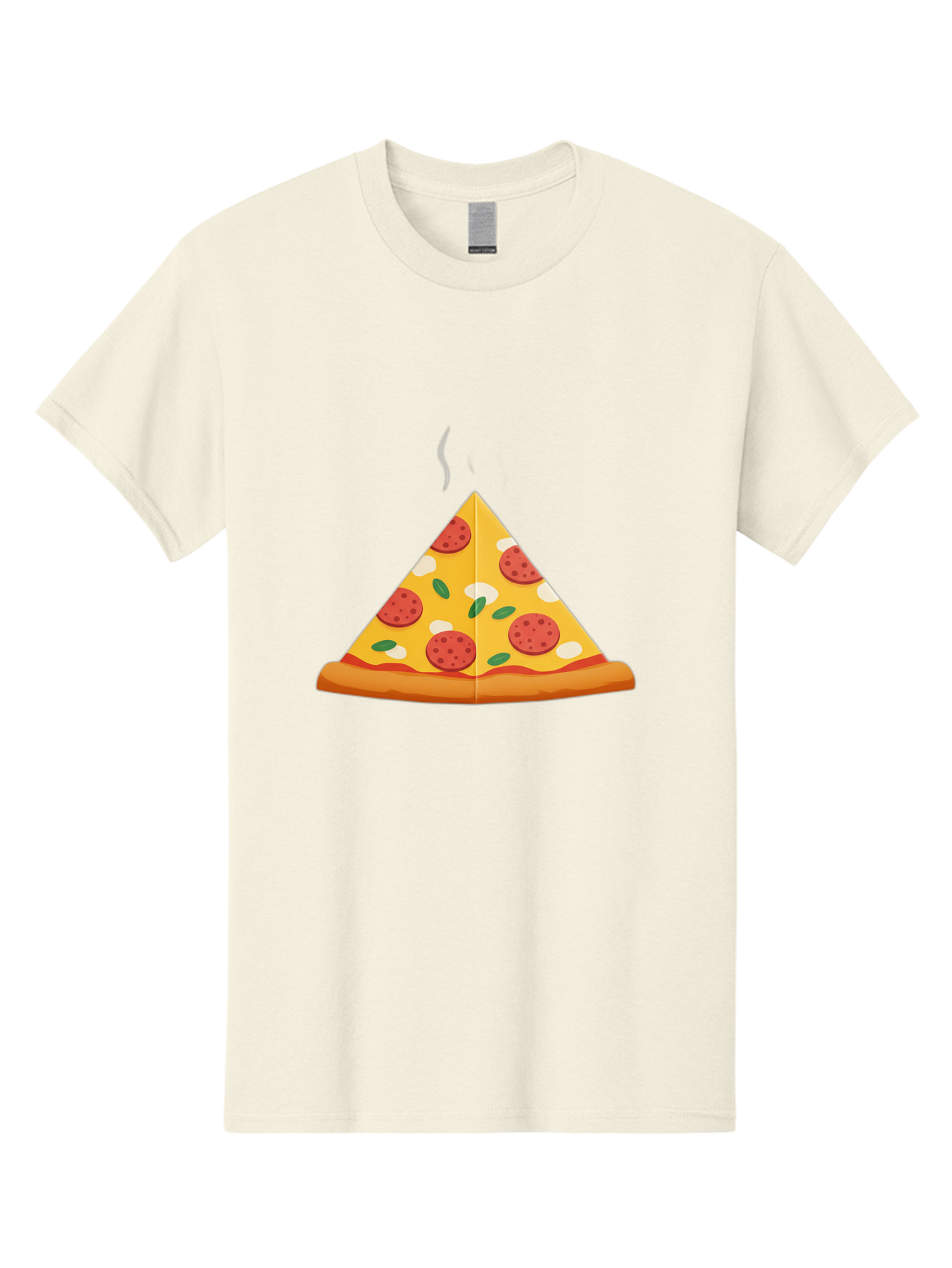 Pizza-Slice-27 Men'S Graphic Tee, 100% Cotton, Comfortable Casual Summer Wear, Machine Washable, Pepperoni Pizza Slice, Hot Pizza, Pepperoni, Mozzarella Cheese, Green Olives, Baked Pizza, Italian Food, Savory Treat, Cheesy Goodness, Bac288