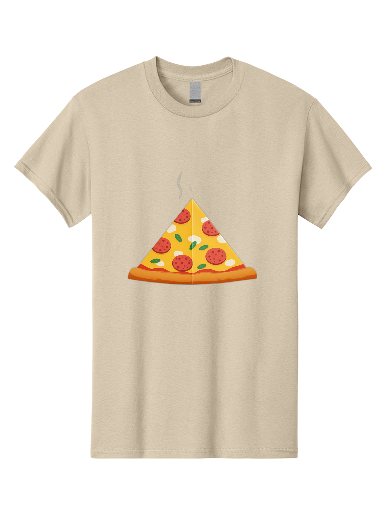 Pizza-Slice-27 Men'S Graphic Tee, 100% Cotton, Comfortable Casual Summer Wear, Machine Washable, Pepperoni Pizza Slice, Hot Pizza, Pepperoni, Mozzarella Cheese, Green Olives, Baked Pizza, Italian Food, Savory Treat, Cheesy Goodness, Bac288