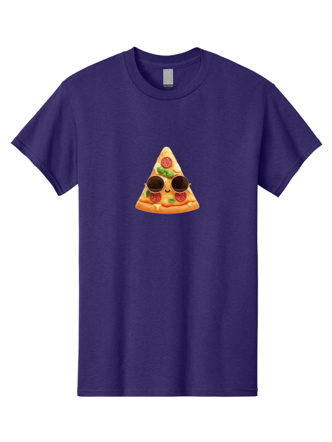 Pizza-Slice-Sunglasses-Emoji Men'S Graphic Tee, 100% Cotton, Comfortable Casual Summer Wear, Machine Washable, Funny Pizza Slice, Cool Sunglasses, Pepperoni Pizza, Cheese Pizza, Happy Face, Cartoon Character, Humorous Graphic, Cheesy Goodness, Bac309
