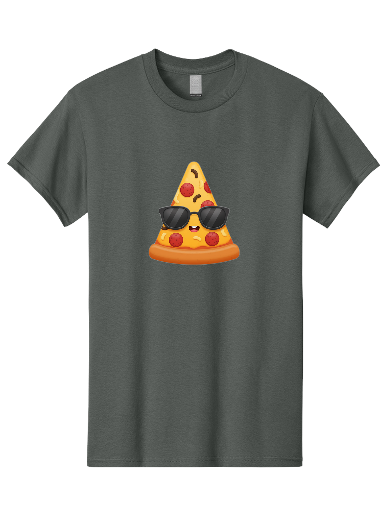 Pizza-Slice-Sunglasses Men'S Graphic Tee, 100% Cotton, Comfortable Casual Summer Wear, Machine Washable, Pizza Slice With Sunglasses, Cool Pizza, Cartoon Food, Pepperoni Pizza, Fun Design, Playful Character, Trendy Emojis Bac310