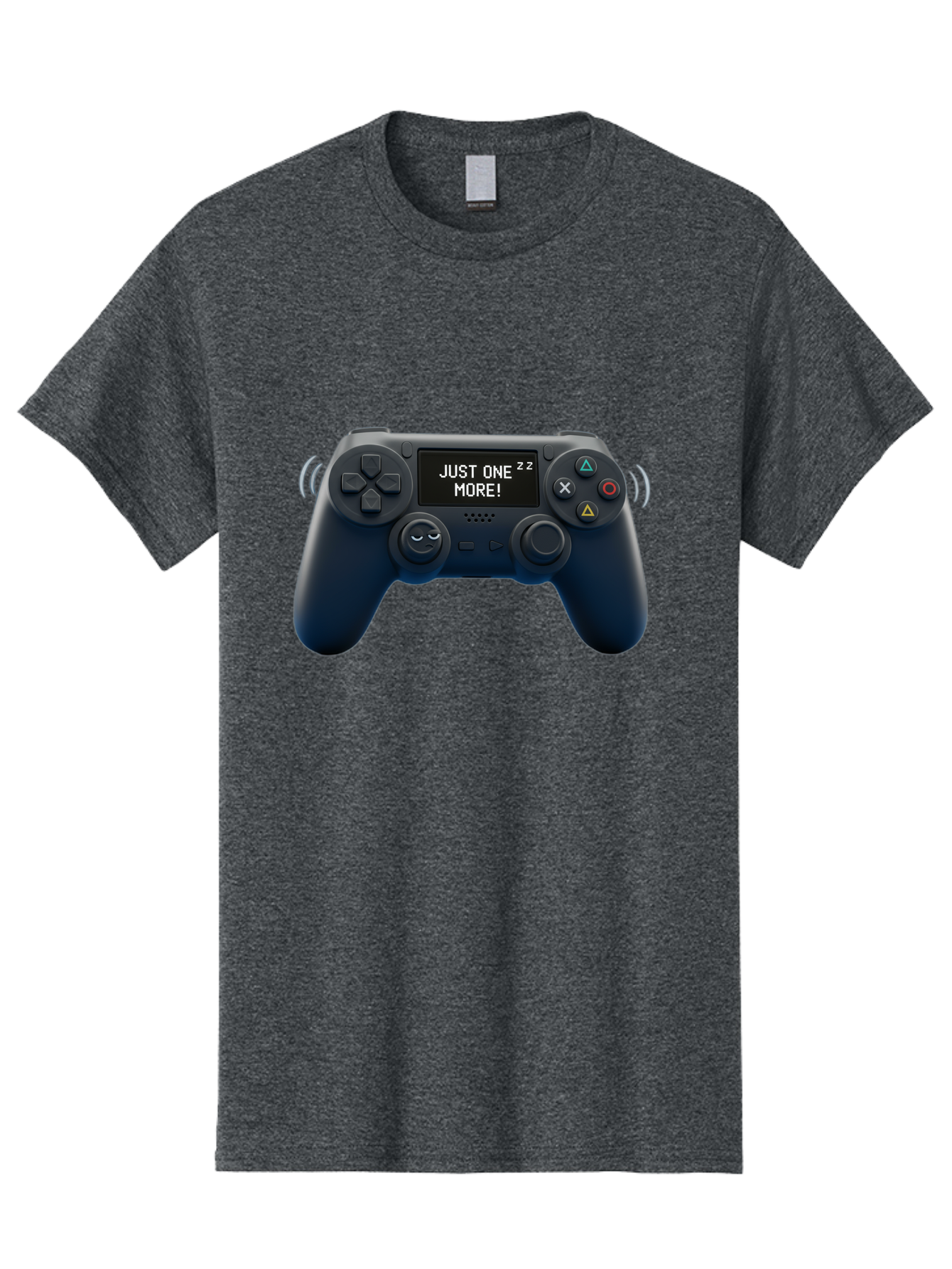 Ps4-Controller Men'S Graphic Tee, 100% Cotton, Comfortable Casual Summer Wear, Machine Washable, Game Controller, Gaming, Video Games, Ps4 Controller, Joystick, Gamepad, Gaming Addiction, Gaming Habit, Just One More, Sleep Deprivation, Bac343