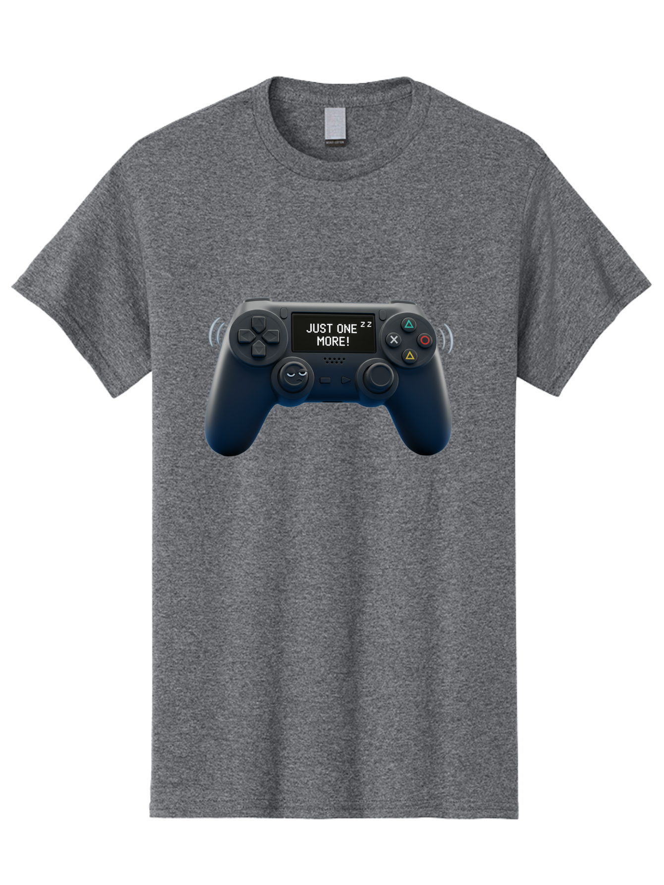 Ps4-Controller Men'S Graphic Tee, 100% Cotton, Comfortable Casual Summer Wear, Machine Washable, Game Controller, Gaming, Video Games, Ps4 Controller, Joystick, Gamepad, Gaming Addiction, Gaming Habit, Just One More, Sleep Deprivation, Bac343