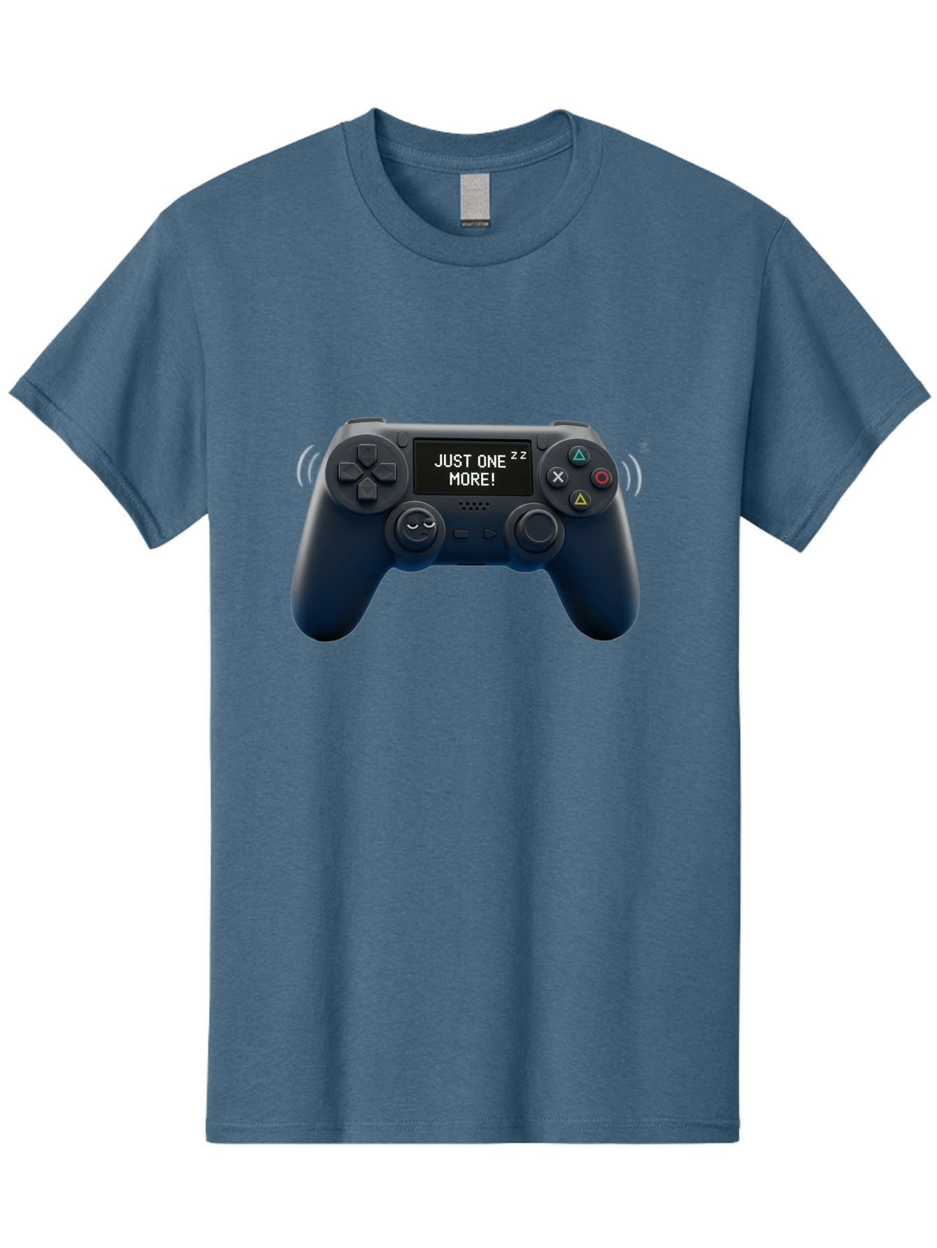 Ps4-Controller Men'S Graphic Tee, 100% Cotton, Comfortable Casual Summer Wear, Machine Washable, Game Controller, Gaming, Video Games, Ps4 Controller, Joystick, Gamepad, Gaming Addiction, Gaming Habit, Just One More, Sleep Deprivation, Bac343