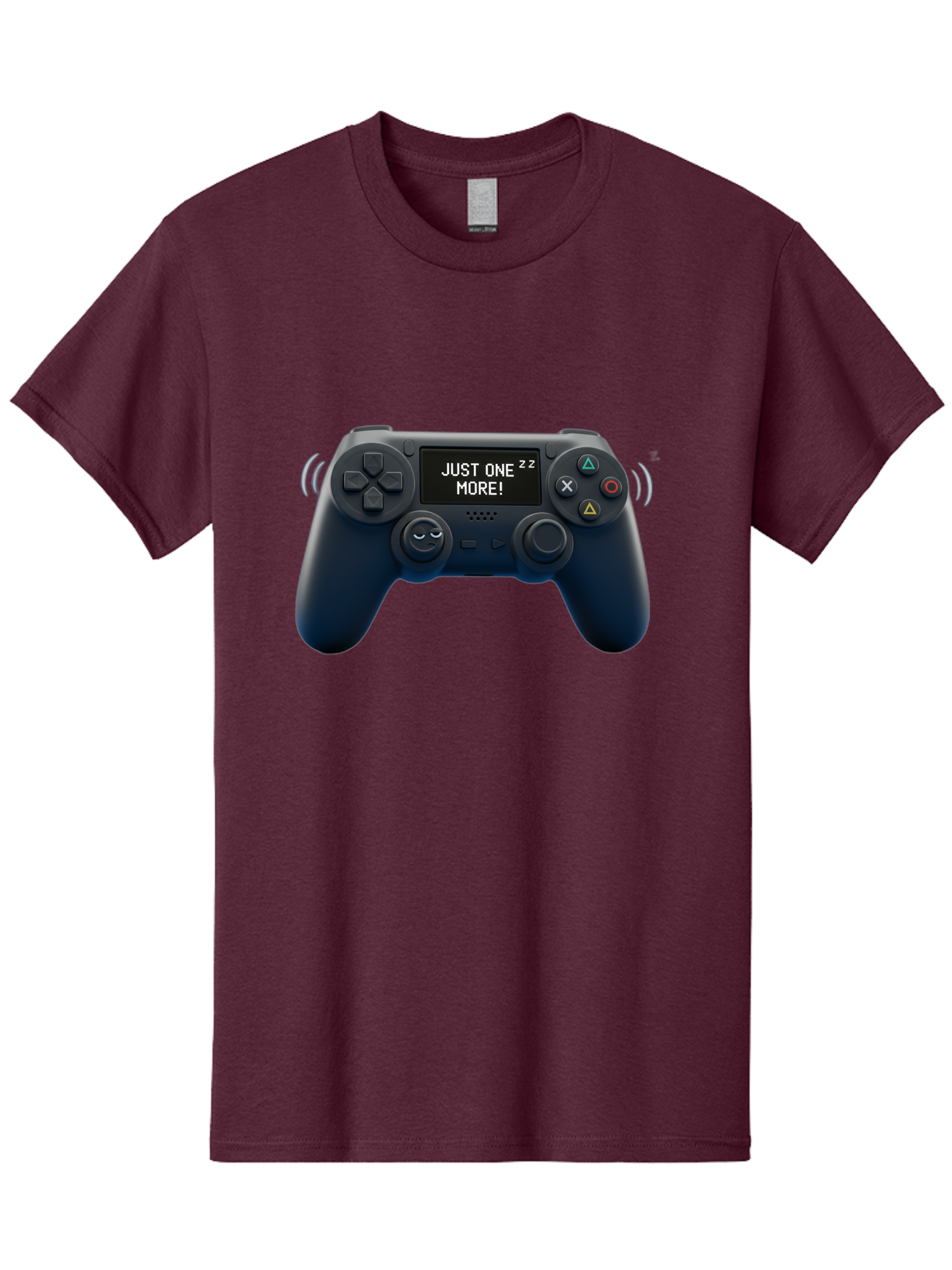 Ps4-Controller Men'S Graphic Tee, 100% Cotton, Comfortable Casual Summer Wear, Machine Washable, Game Controller, Gaming, Video Games, Ps4 Controller, Joystick, Gamepad, Gaming Addiction, Gaming Habit, Just One More, Sleep Deprivation, Bac343