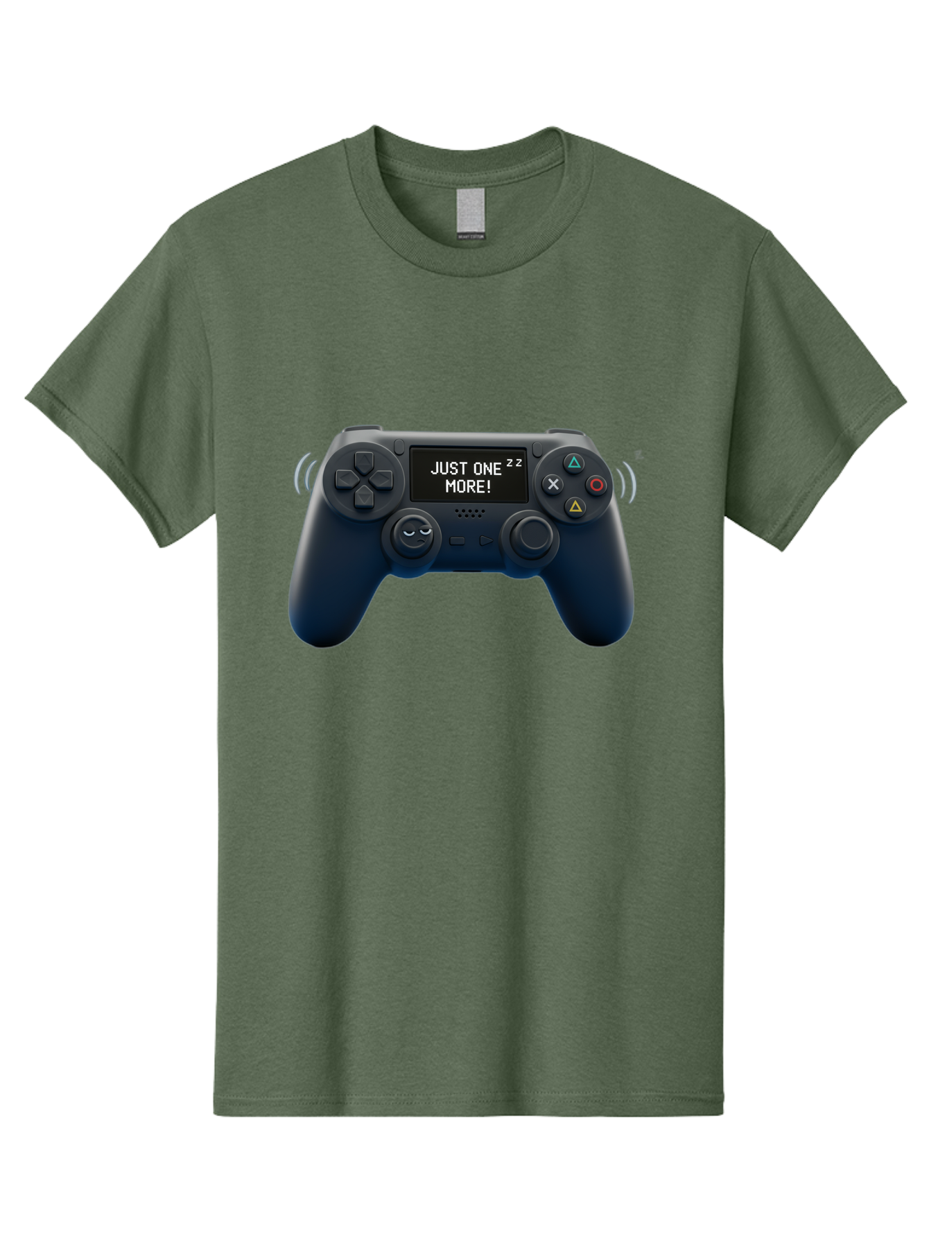Ps4-Controller Men'S Graphic Tee, 100% Cotton, Comfortable Casual Summer Wear, Machine Washable, Game Controller, Gaming, Video Games, Ps4 Controller, Joystick, Gamepad, Gaming Addiction, Gaming Habit, Just One More, Sleep Deprivation, Bac343