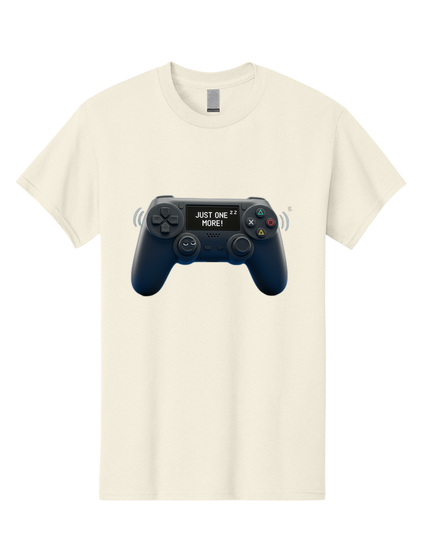 Ps4-Controller Men'S Graphic Tee, 100% Cotton, Comfortable Casual Summer Wear, Machine Washable, Game Controller, Gaming, Video Games, Ps4 Controller, Joystick, Gamepad, Gaming Addiction, Gaming Habit, Just One More, Sleep Deprivation, Bac343