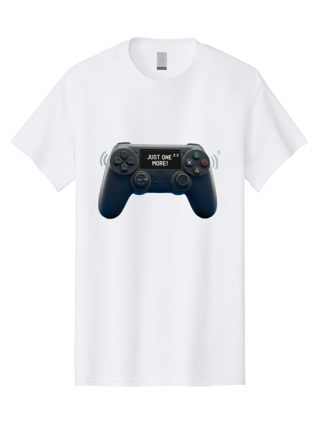 Ps4-Controller Men'S Graphic Tee, 100% Cotton, Comfortable Casual Summer Wear, Machine Washable, Game Controller, Gaming, Video Games, Ps4 Controller, Joystick, Gamepad, Gaming Addiction, Gaming Habit, Just One More, Sleep Deprivation, Bac343
