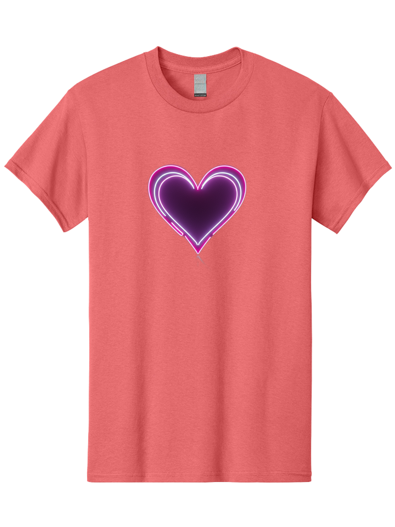 Purple-Heart-Balloon Men'S Graphic Tee, 100% Cotton, Comfortable Casual Summer Wear, Machine Washable, Heart-Shaped Balloon, Purple Balloon, Heart Design, Glowing Heart, Neon Heart, Festive Decoration, Party Decoration, Love Symbol, Bac358