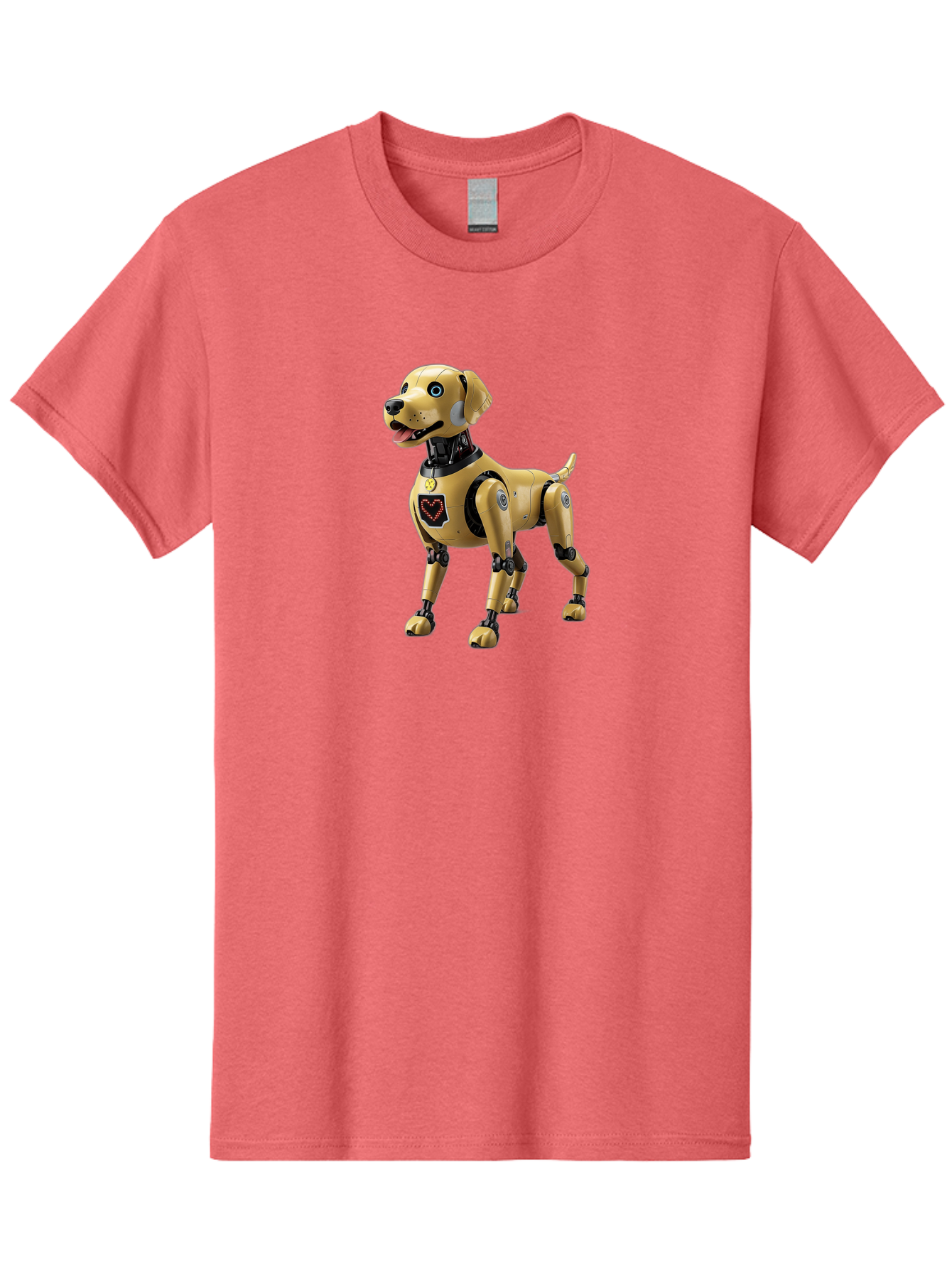 Robot-Dog Men'S Graphic Tee, 100% Cotton, Comfortable Casual Summer Wear, Machine Washable, Robotic Dog, Futuristic Pet, Artificial Intelligence, Cybernetic Canine, Tech-Savvy Companion, Mechanical Limbs, Robotic Joints, High-Tech Gadget, Bac373