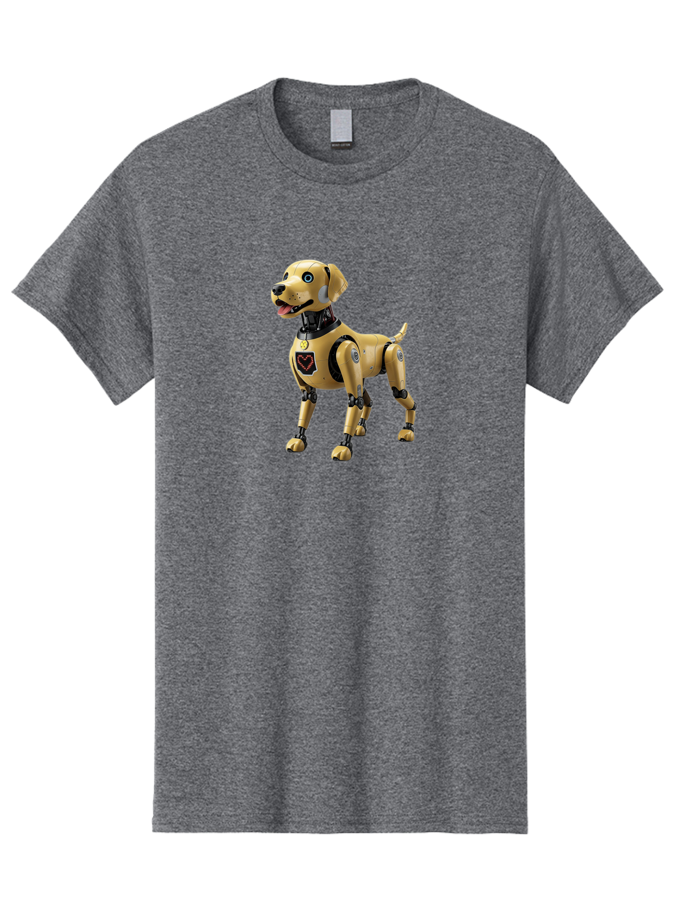 Robot-Dog Men'S Graphic Tee, 100% Cotton, Comfortable Casual Summer Wear, Machine Washable, Robotic Dog, Futuristic Pet, Artificial Intelligence, Cybernetic Canine, Tech-Savvy Companion, Mechanical Limbs, Robotic Joints, High-Tech Gadget, Bac373