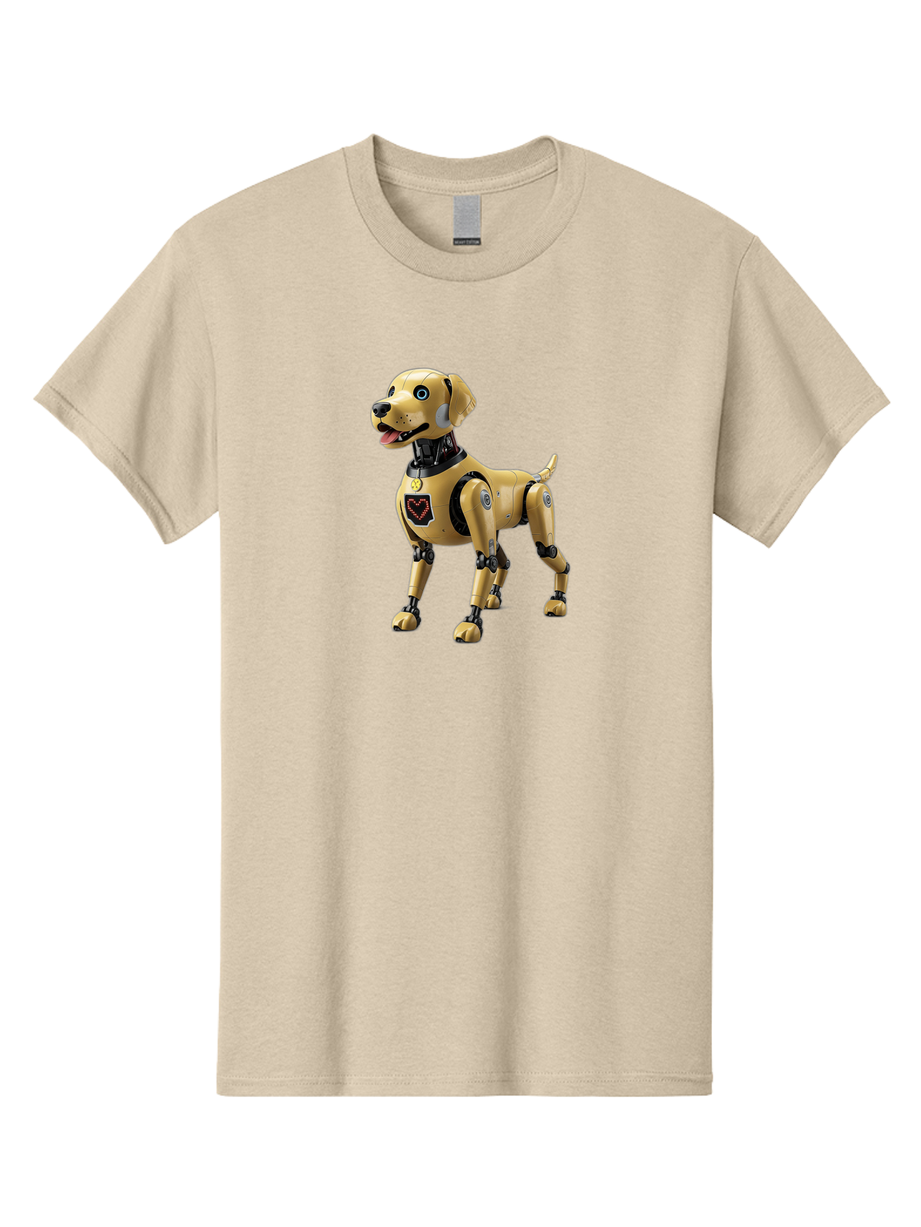 Robot-Dog Men'S Graphic Tee, 100% Cotton, Comfortable Casual Summer Wear, Machine Washable, Robotic Dog, Futuristic Pet, Artificial Intelligence, Cybernetic Canine, Tech-Savvy Companion, Mechanical Limbs, Robotic Joints, High-Tech Gadget, Bac373
