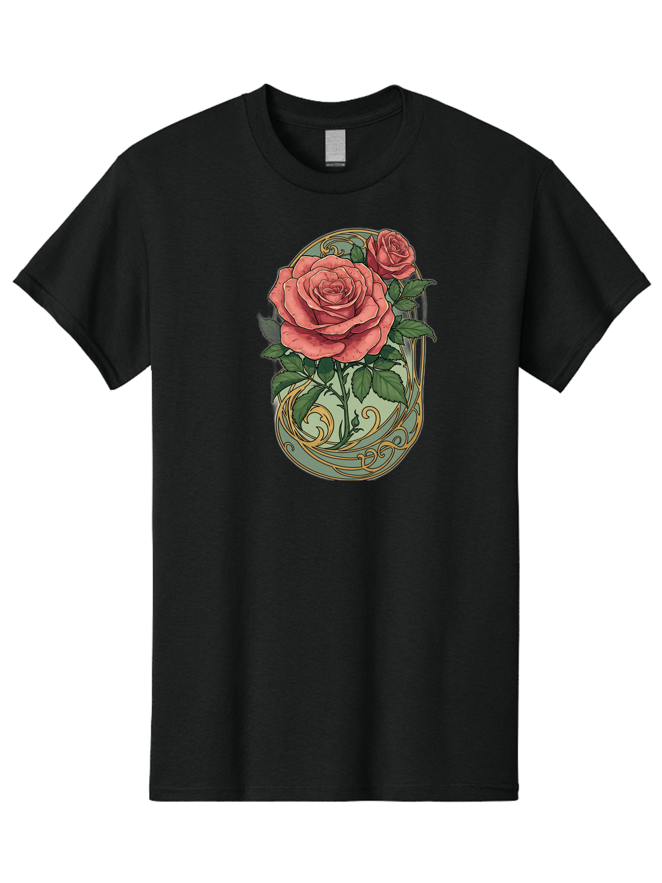 Roses-In-Vase Men'S Graphic Tee, 100% Cotton, Comfortable Casual Summer Wear, Machine Washable, Faberge Egg, Roses, Floral Arrangement, Ornate Design, Vintage Style, Decorative Art, Elegant Flowers, Luxury Decor, Beautiful Roses Bac380