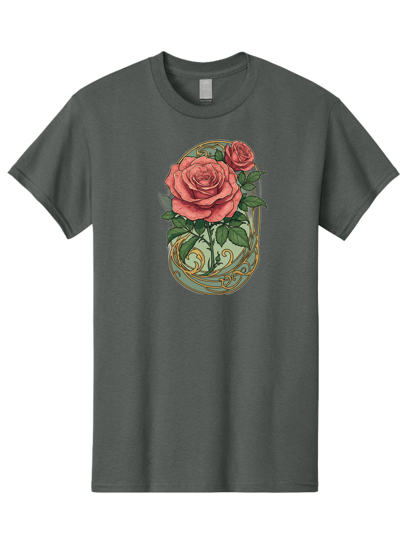 Roses-In-Vase Men'S Graphic Tee, 100% Cotton, Comfortable Casual Summer Wear, Machine Washable, Faberge Egg, Roses, Floral Arrangement, Ornate Design, Vintage Style, Decorative Art, Elegant Flowers, Luxury Decor, Beautiful Roses Bac380