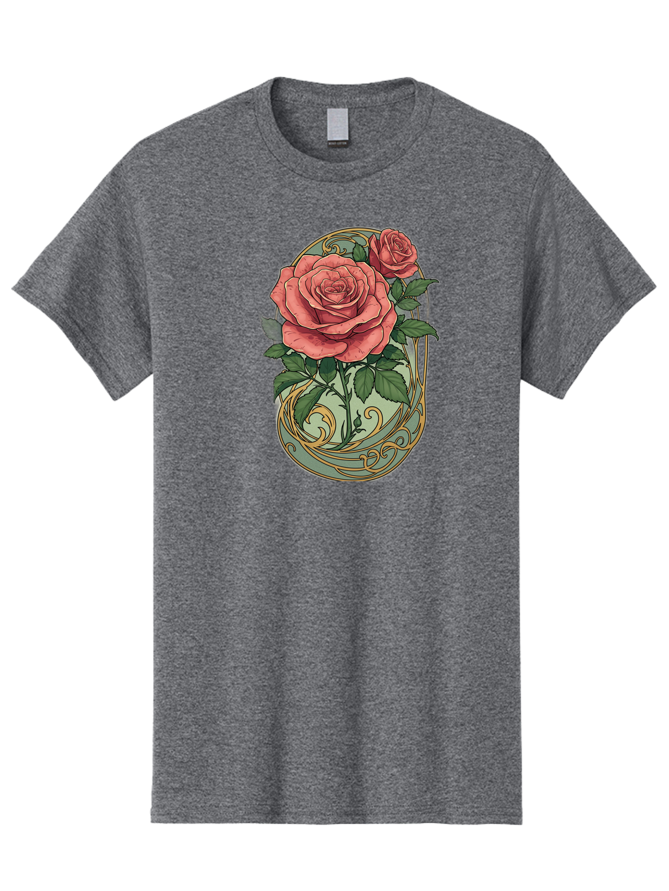 Roses-In-Vase Men'S Graphic Tee, 100% Cotton, Comfortable Casual Summer Wear, Machine Washable, Faberge Egg, Roses, Floral Arrangement, Ornate Design, Vintage Style, Decorative Art, Elegant Flowers, Luxury Decor, Beautiful Roses Bac380