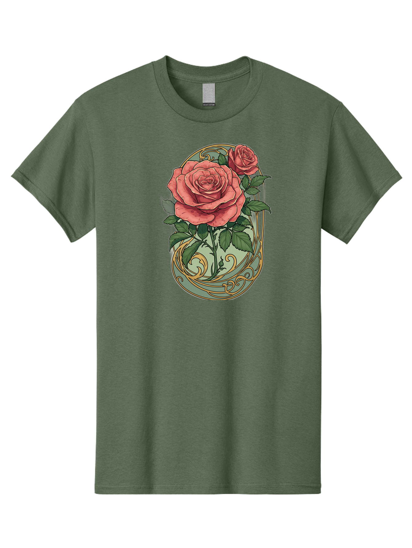 Roses-In-Vase Men'S Graphic Tee, 100% Cotton, Comfortable Casual Summer Wear, Machine Washable, Faberge Egg, Roses, Floral Arrangement, Ornate Design, Vintage Style, Decorative Art, Elegant Flowers, Luxury Decor, Beautiful Roses Bac380