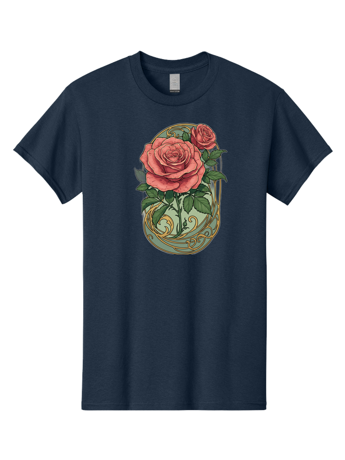 Roses-In-Vase Men'S Graphic Tee, 100% Cotton, Comfortable Casual Summer Wear, Machine Washable, Faberge Egg, Roses, Floral Arrangement, Ornate Design, Vintage Style, Decorative Art, Elegant Flowers, Luxury Decor, Beautiful Roses Bac380
