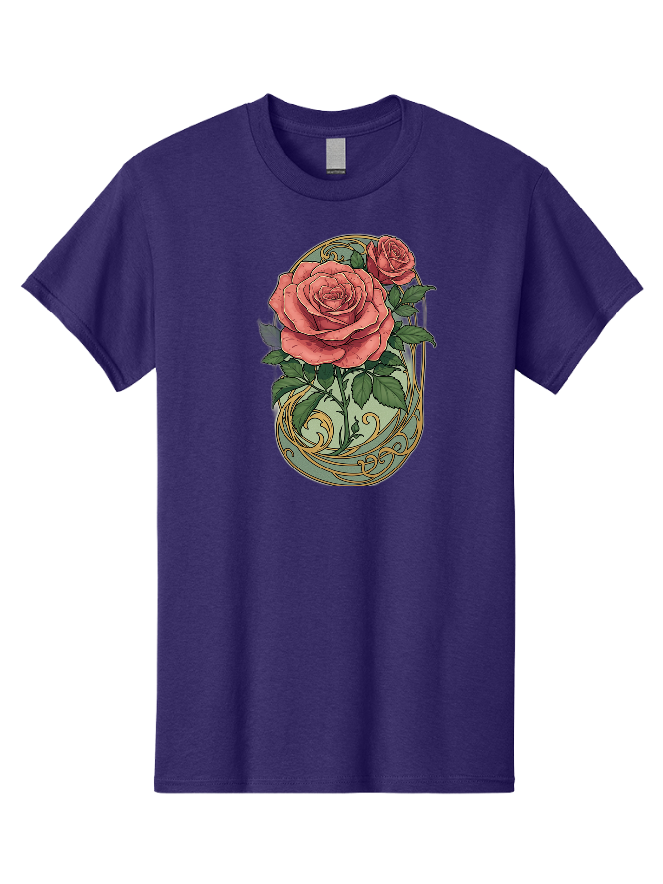 Roses-In-Vase Men'S Graphic Tee, 100% Cotton, Comfortable Casual Summer Wear, Machine Washable, Faberge Egg, Roses, Floral Arrangement, Ornate Design, Vintage Style, Decorative Art, Elegant Flowers, Luxury Decor, Beautiful Roses Bac380