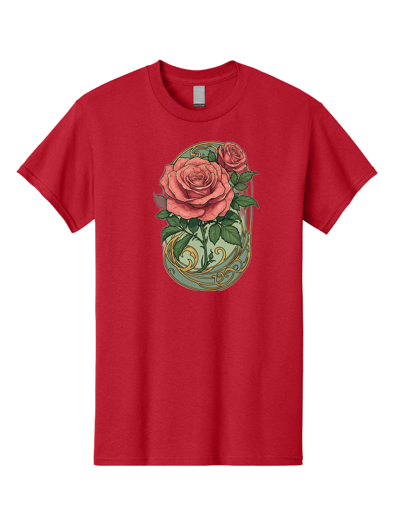Roses-In-Vase Men'S Graphic Tee, 100% Cotton, Comfortable Casual Summer Wear, Machine Washable, Faberge Egg, Roses, Floral Arrangement, Ornate Design, Vintage Style, Decorative Art, Elegant Flowers, Luxury Decor, Beautiful Roses Bac380