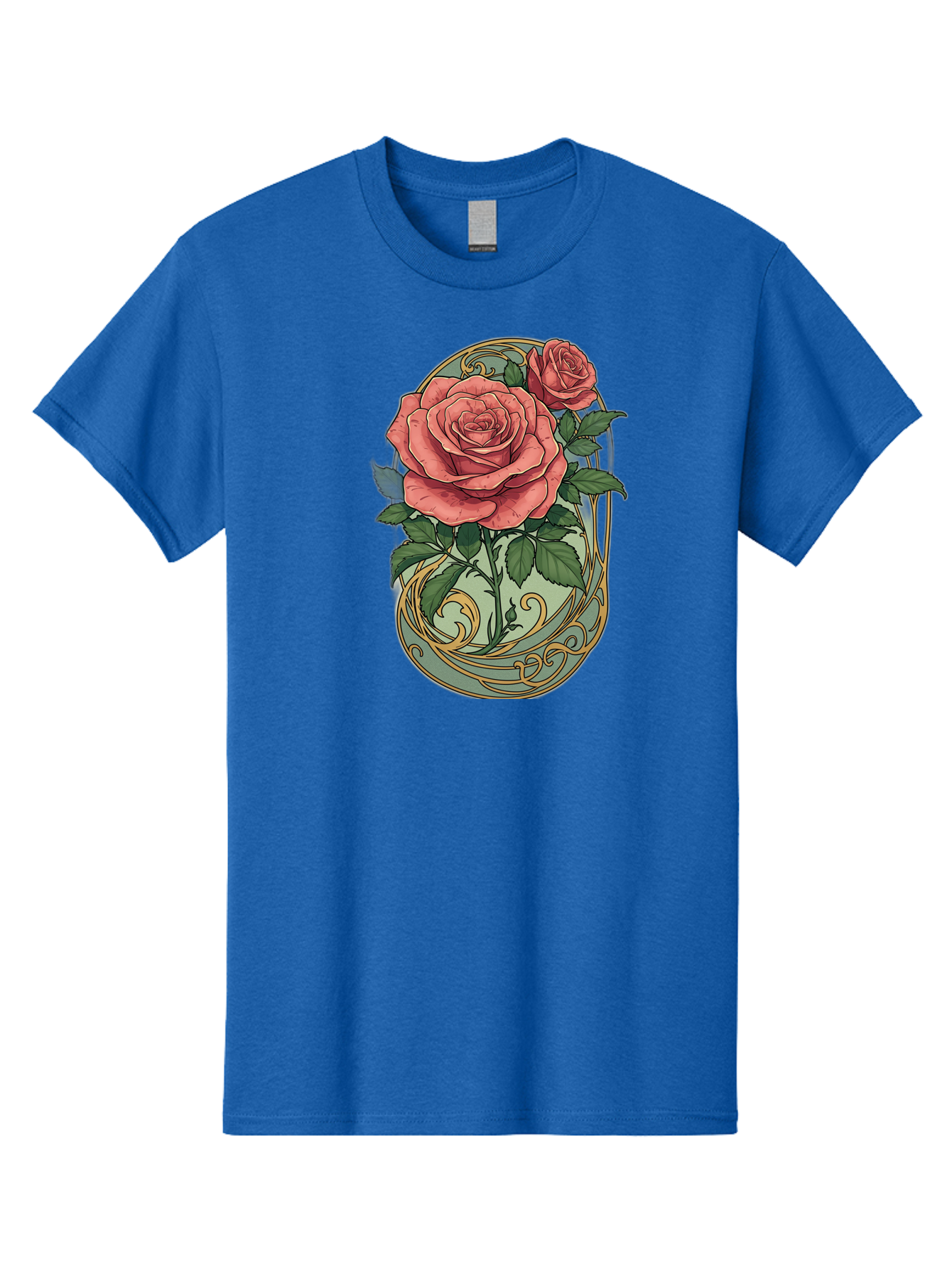 Roses-In-Vase Men'S Graphic Tee, 100% Cotton, Comfortable Casual Summer Wear, Machine Washable, Faberge Egg, Roses, Floral Arrangement, Ornate Design, Vintage Style, Decorative Art, Elegant Flowers, Luxury Decor, Beautiful Roses Bac380