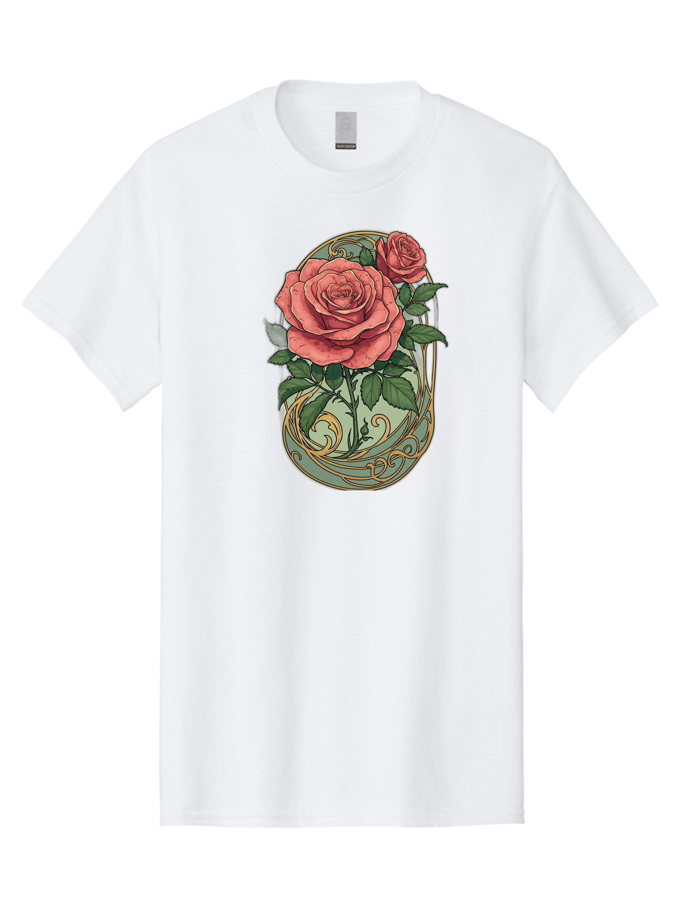 Roses-In-Vase Men'S Graphic Tee, 100% Cotton, Comfortable Casual Summer Wear, Machine Washable, Faberge Egg, Roses, Floral Arrangement, Ornate Design, Vintage Style, Decorative Art, Elegant Flowers, Luxury Decor, Beautiful Roses Bac380