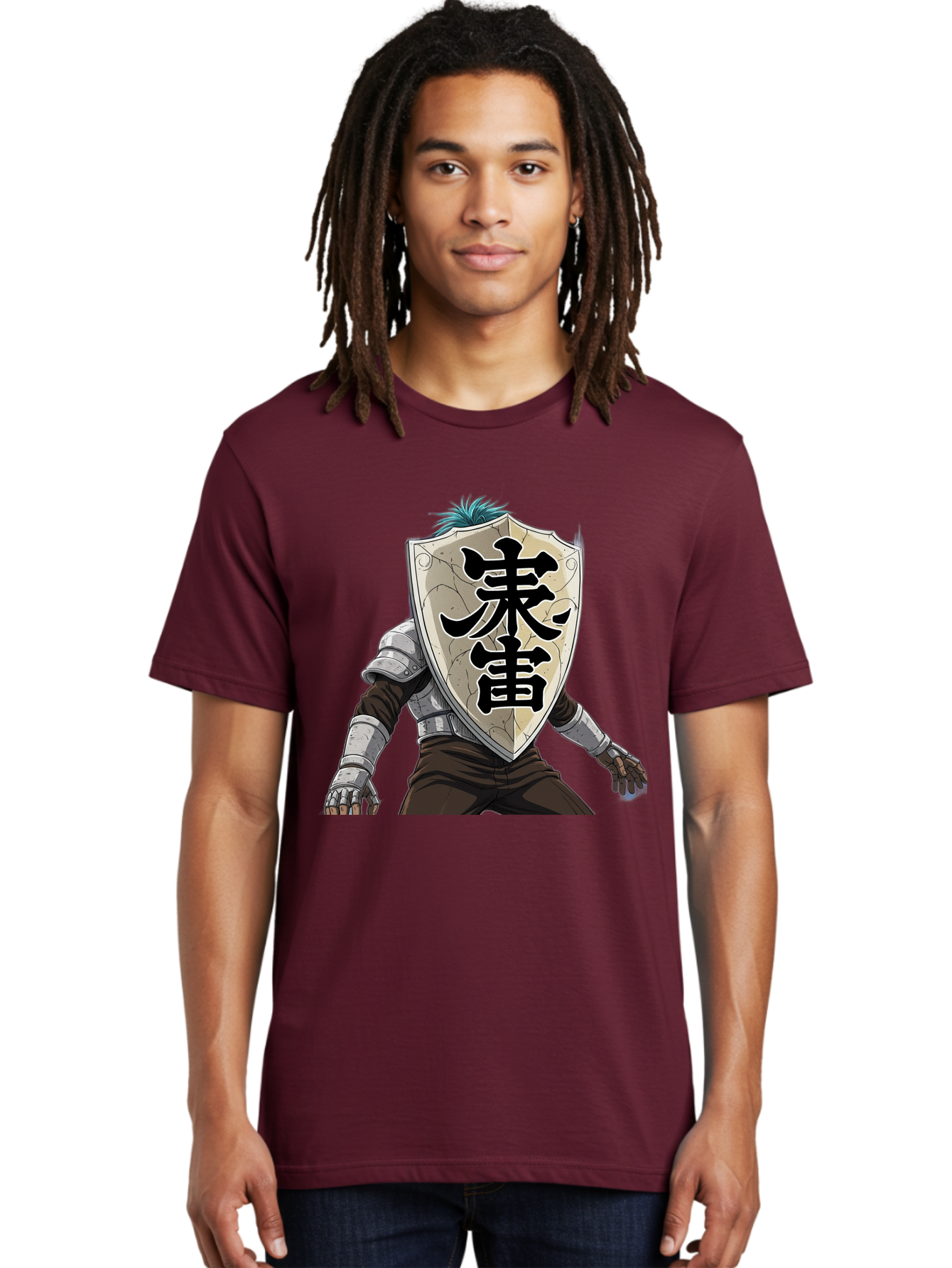 Samurai Men'S Graphic Tee, 100% Cotton, Comfortable Casual Summer Wear, Machine Washable, Samurai Armor, Japanese Warrior, Medieval Armor, Silver Armor, Kanji Characters, Feudal Japan, Bushido Code, Martial Arts Bac389
