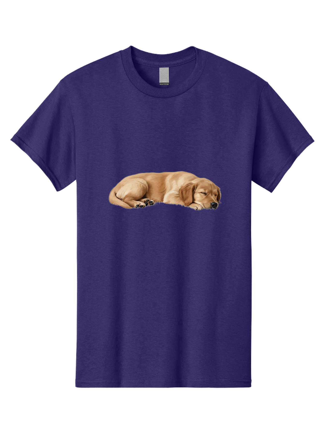 Sleeping-Golden-Retriever-Dog Men'S Graphic Tee, 100% Cotton, Comfortable Casual Summer Wear, Machine Washable, Sleeping Dog, Golden Retriever, Peaceful Animal, Resting Pet, Calm Canine, Adorable Dog, Dog Sleep, Serene Pet, Relaxing Animal Bac414